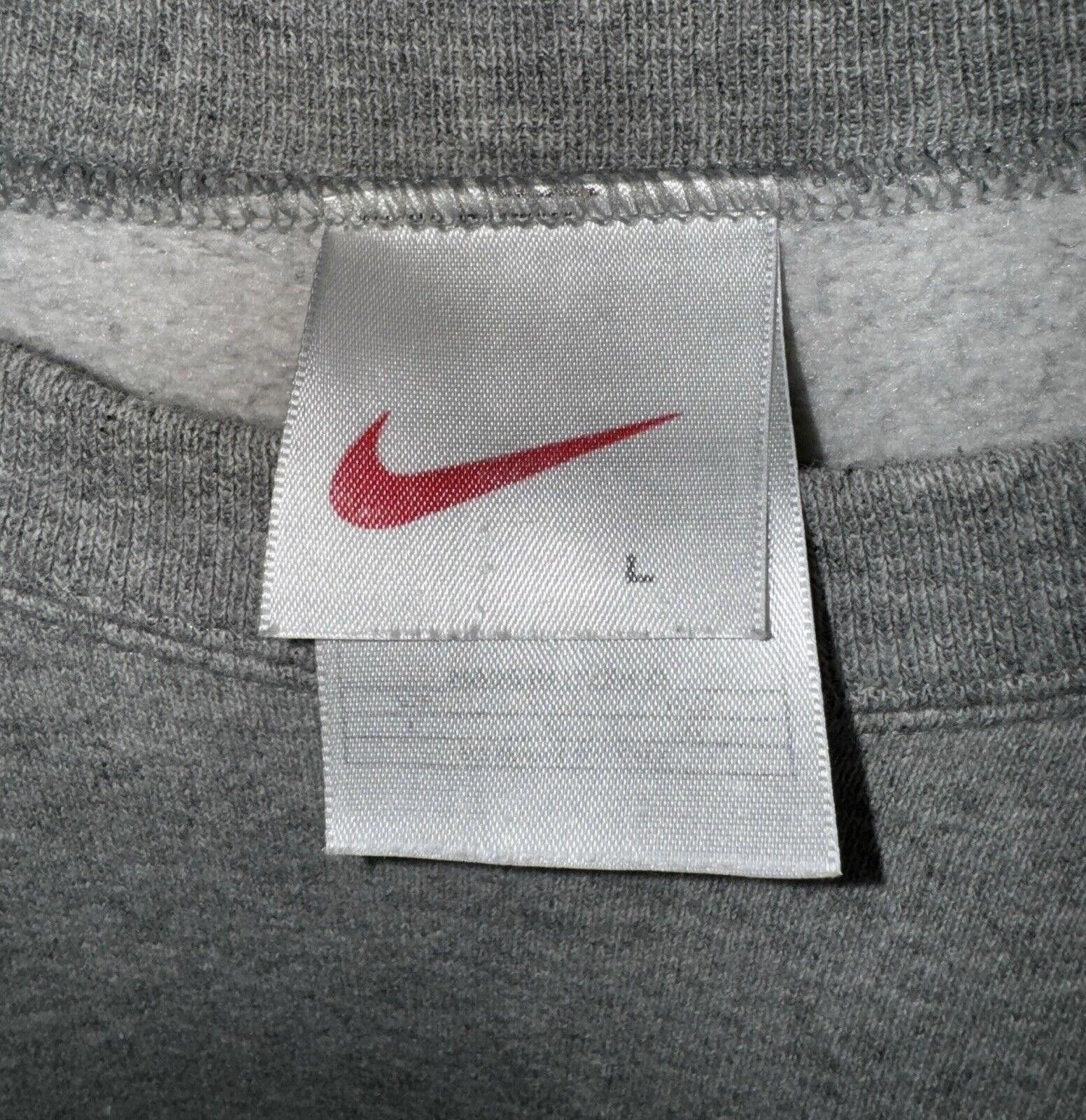 Nike Vintage Nike 90s Big Swoosh Tag Heather Grey Crewneck L Size US 34 / EU 50 - 7 Thumbnail