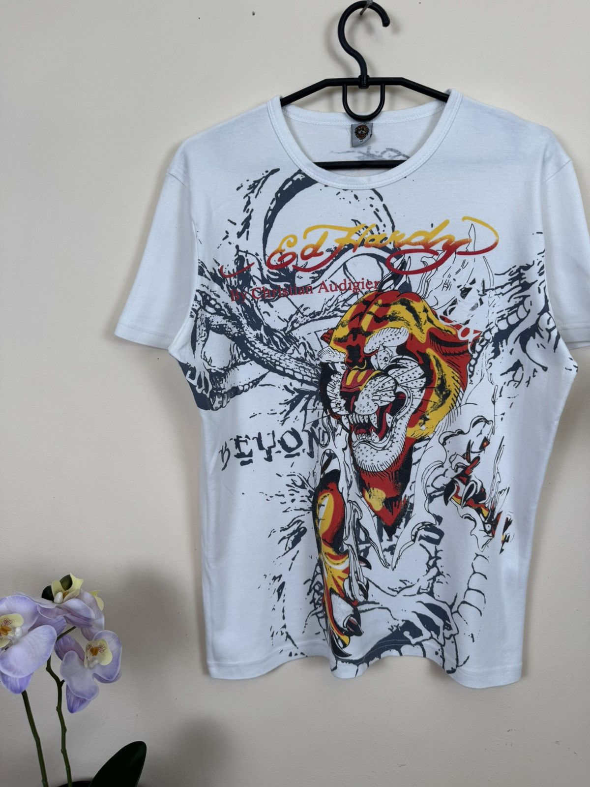 Ed Hardy Vintage Ed Hardy T shirt Tiger Snake Tattoo Y2K L White Size US L / EU 52-54 / 3 - 4 Thumbnail