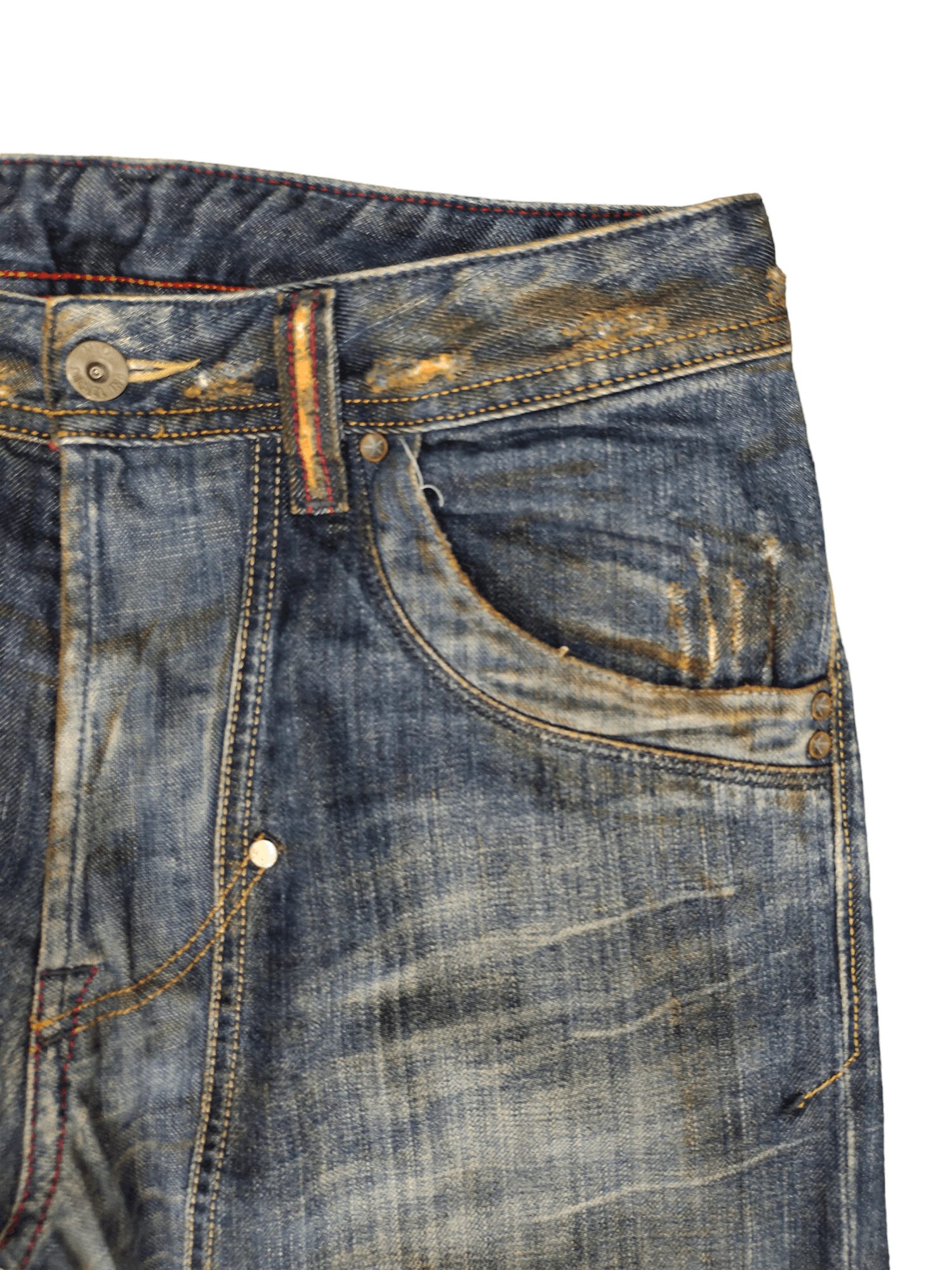 Diesel Vintage Y2k Diesel D Logo Rusty Distress Relaxed Denim Pants Size US 30 / EU 46 - 3 Thumbnail