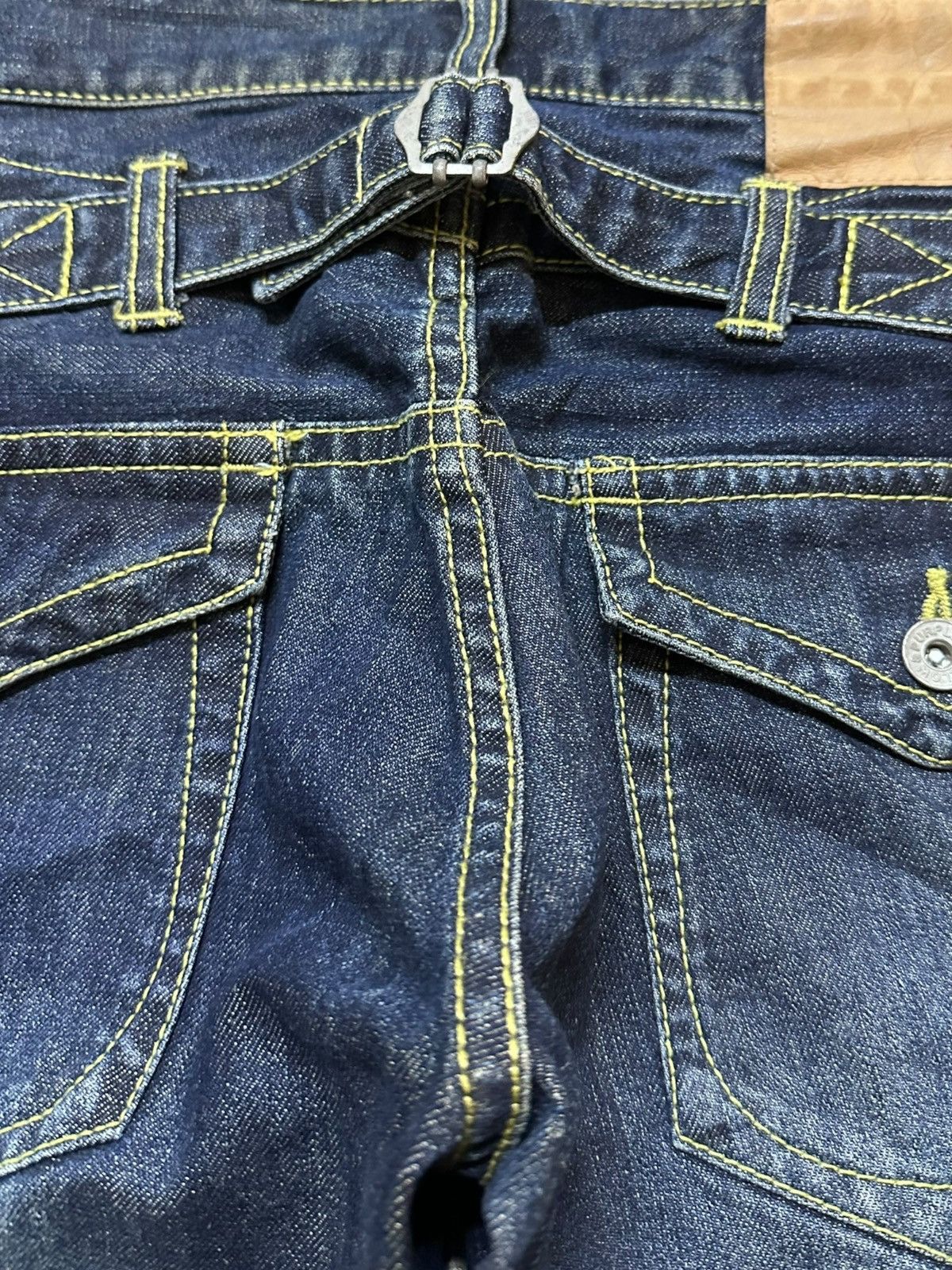 Purple Vintage Purple&Yellow Whiskers Grunge Buckle Belt Denim Size US 31 - 8 Thumbnail