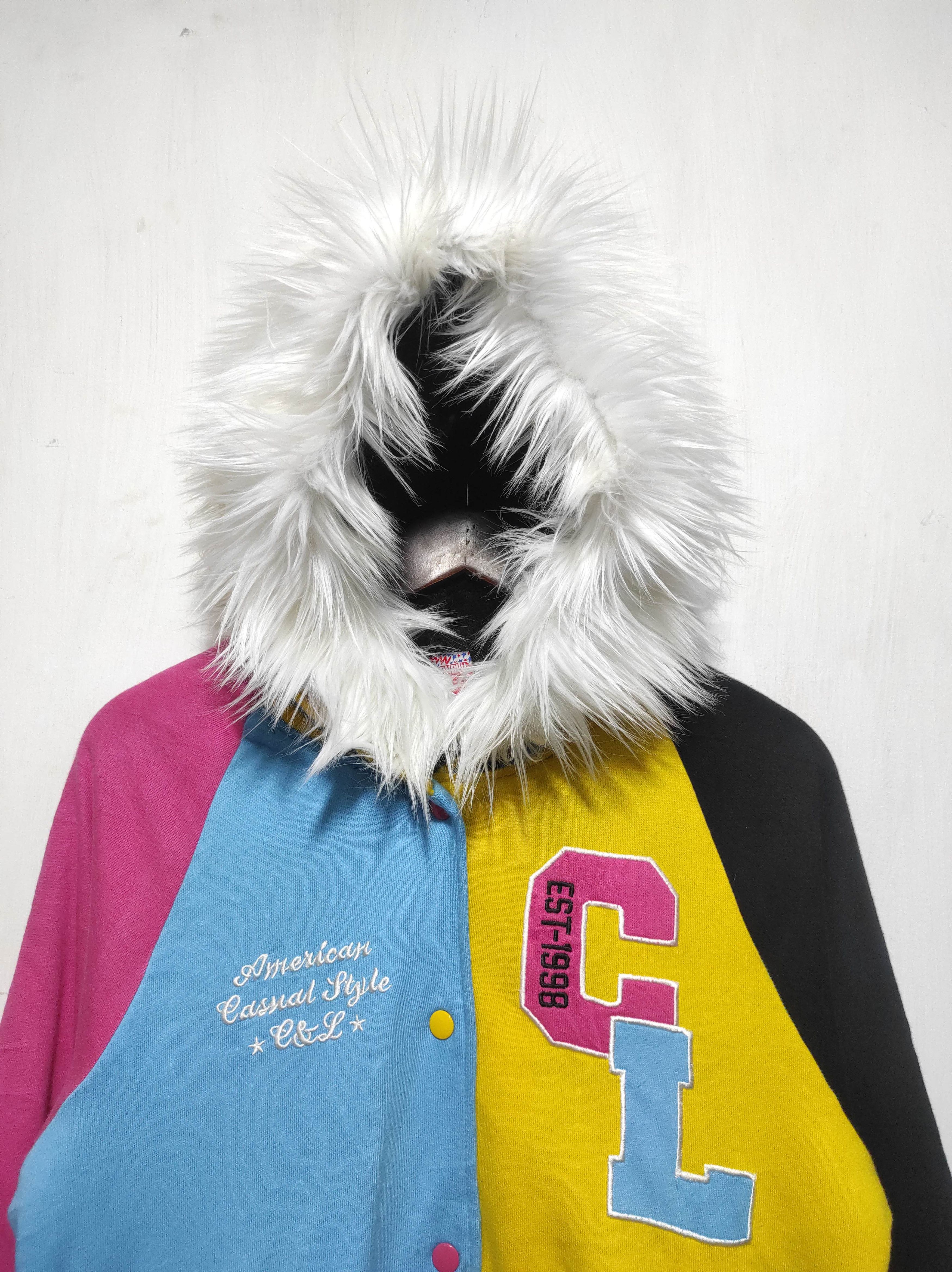 Japanese Brand Co and Lu Colorblock Fur Hoodie IfSixWasNine LGB style Size US M / EU 48-50 / 2 - 4 Thumbnail