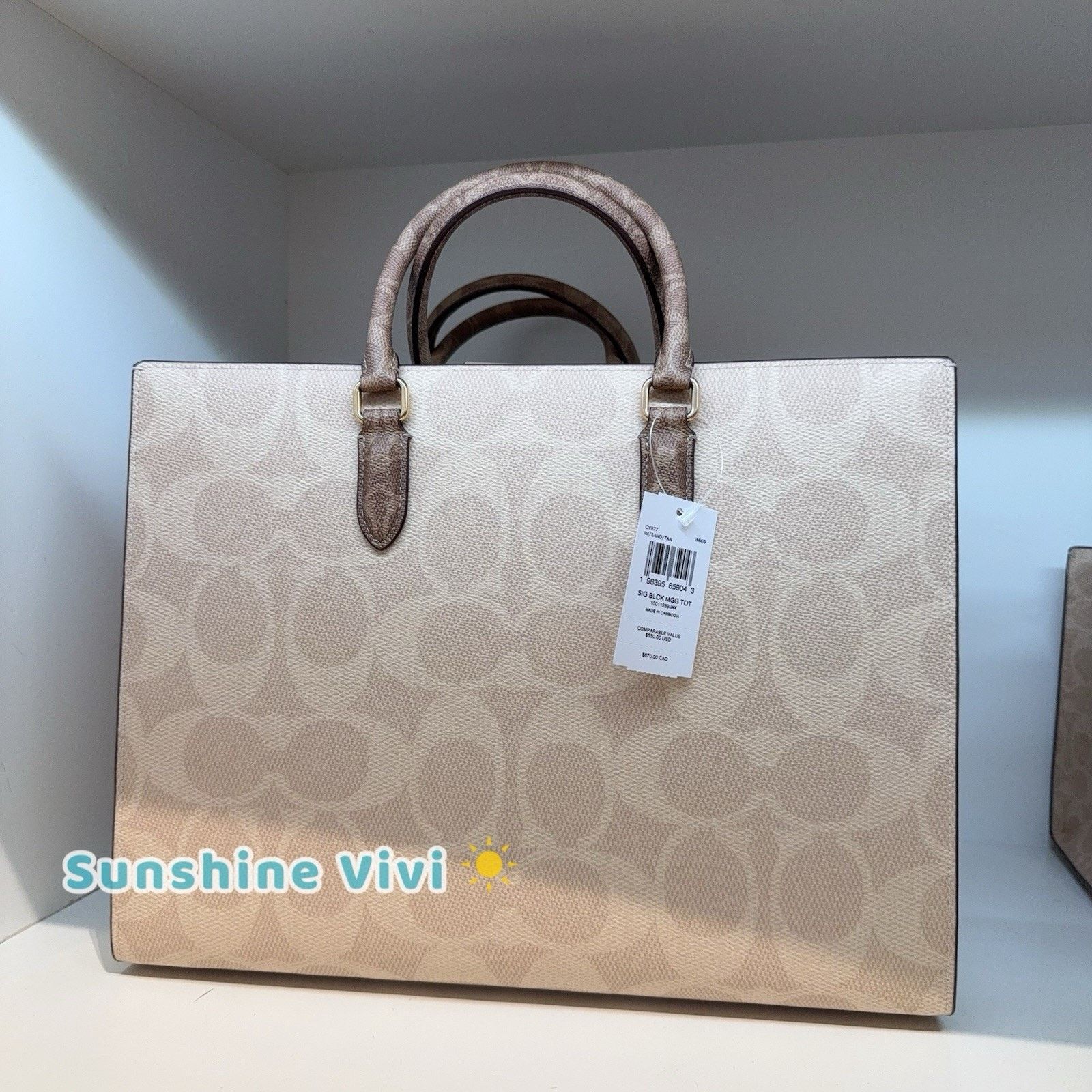 Coach NWT Bundle Coach Chain Strap Bows cy260 & CY677 Large Maggie Size ONE SIZE - 12 Thumbnail