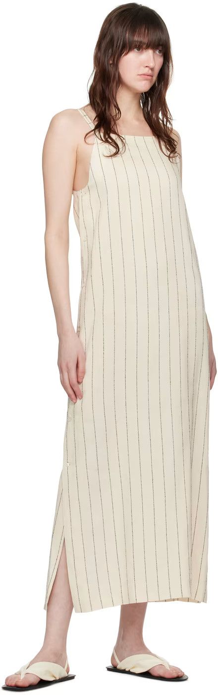 Loulou de Saison o1s22i1n1024 Striped Sleeveless Dress in White Size XS / US 0-2 / IT 36-38 - 4 Thumbnail