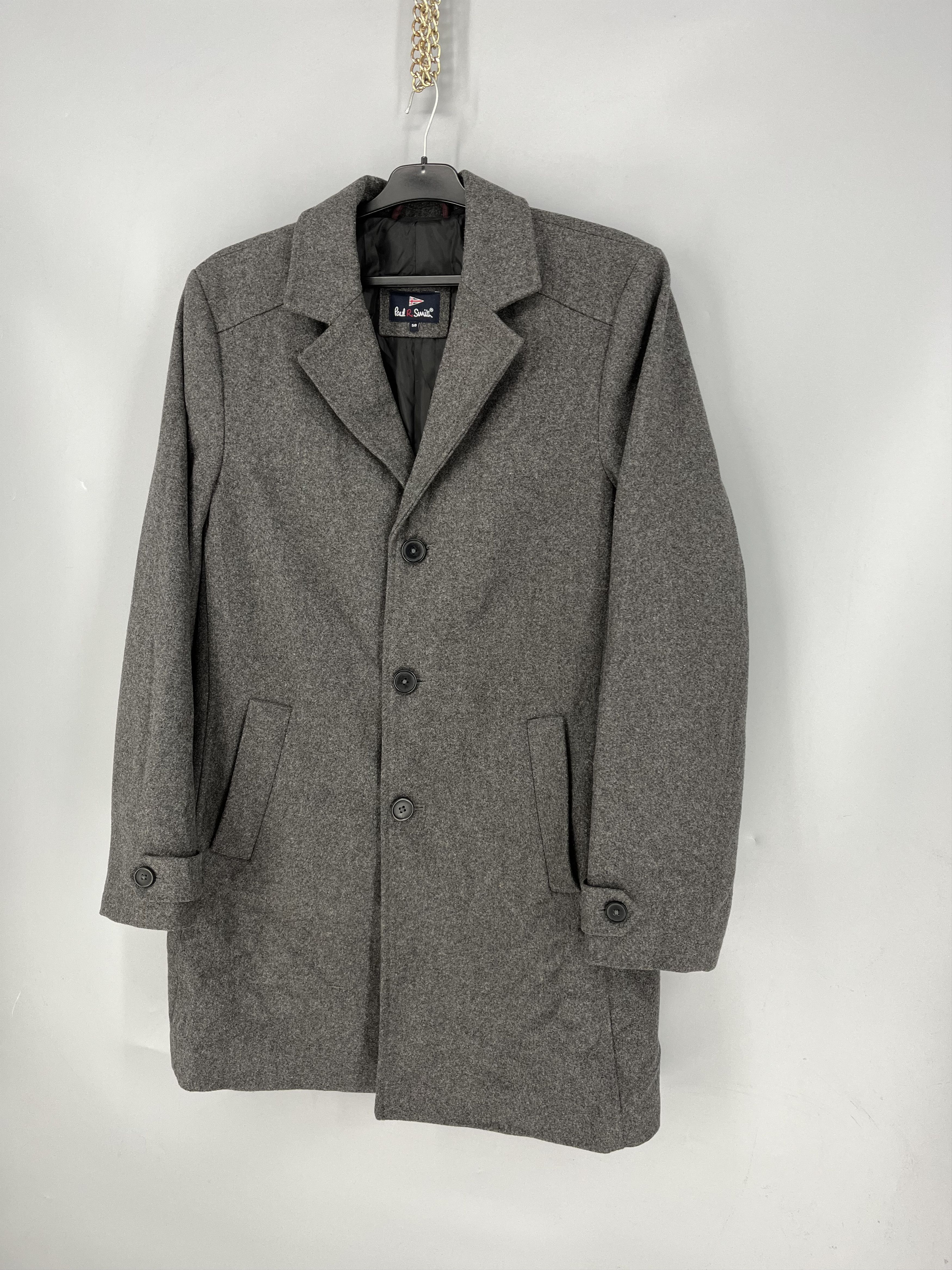 Paul Smith Paul R. Smith Mens Wool Blend Coat Size 50 Grey 3 Button Cla Size US M / EU 48-50 / 2 - 3 Thumbnail