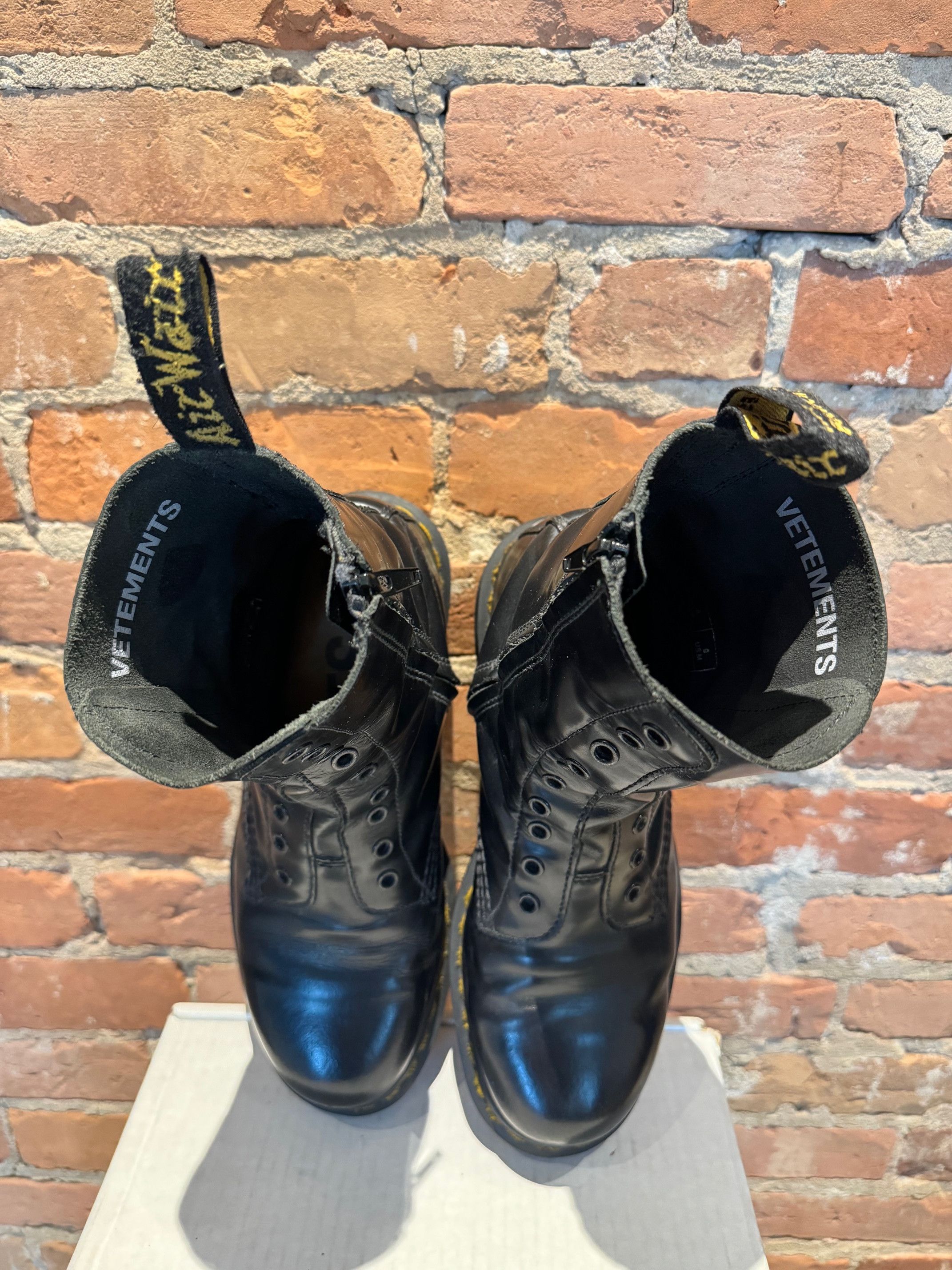 Dr. Martens × Vetements Dr. Martens x Vetements “Border Line” 1490 10-Eye Boots Size US 9 / EU 42 - 5 Thumbnail