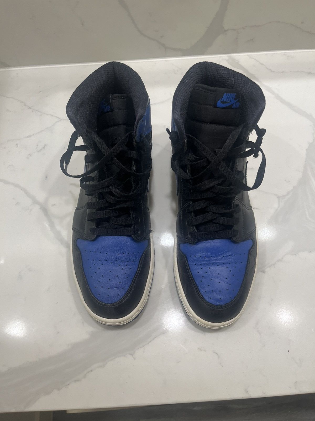 Jordan Brand × Nike 2013 Jordan Retro Black Royal Blue Size US 12 / EU 45 - 3 Thumbnail