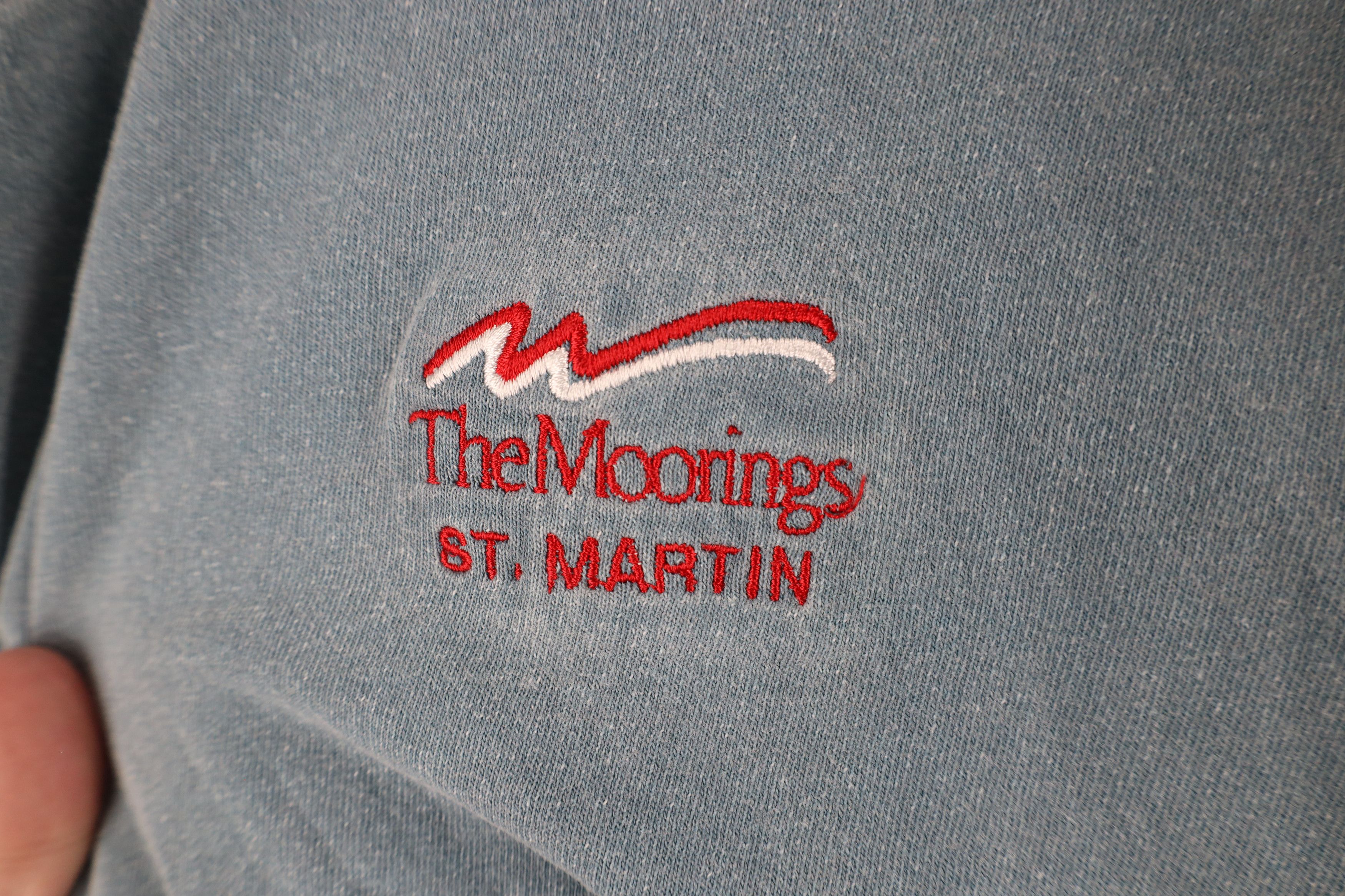 Vintage Vintage 90s Streetwear The Moorings St Martin T-Shirt Teal Size US XXL / EU 58 / 5 - 4 Thumbnail