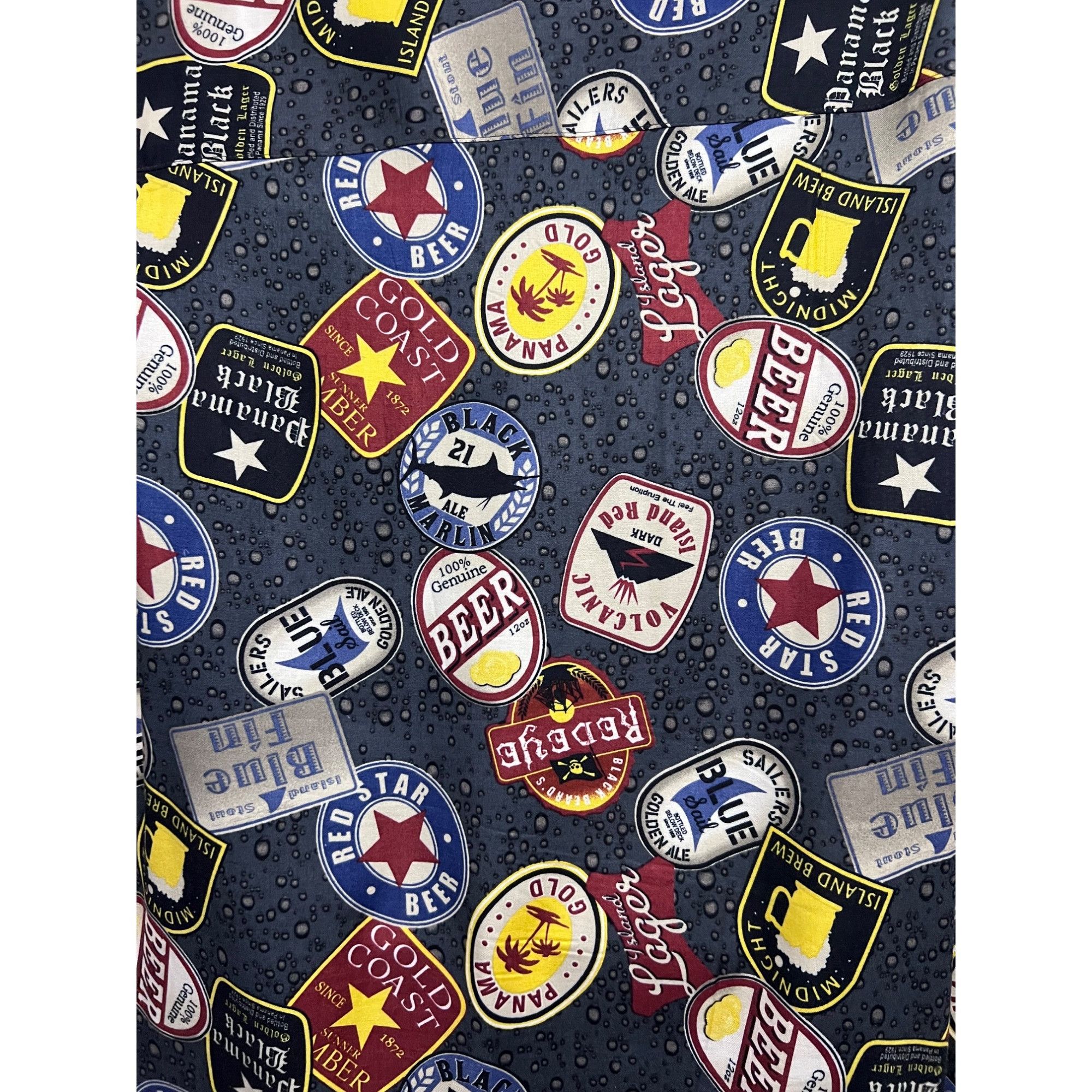 Vintage George Mens Vintage Retro Beer Blue Button Up Camp Shirt 3XL Size US XXL / EU 58 / 5 - 6 Thumbnail