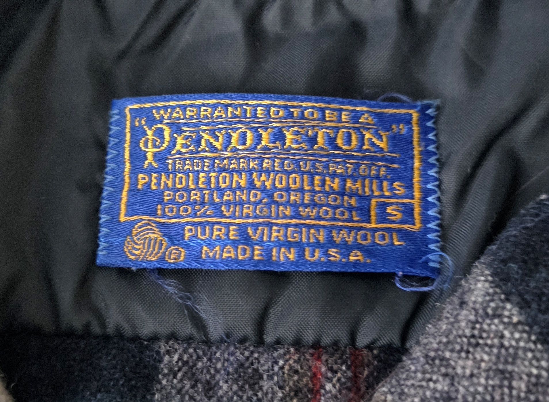 Pendleton Pendleton 1970s 80s Wool Board S Blue Plaid Loop Collar USA Size US S / EU 44-46 / 1 - 8 Thumbnail