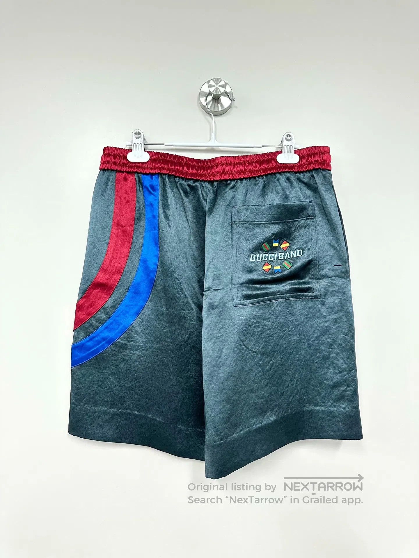 Gucci Guicci Dark gray acetate fiber drawstring casual shorts| Size US 32 / EU 48 - 2 Thumbnail