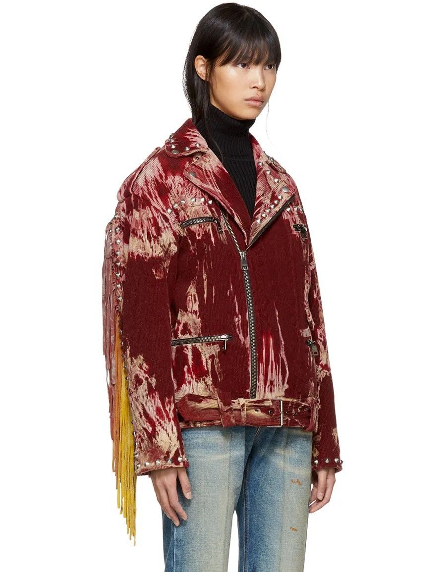 Gucci Gucci Blind For Love tie-dye print corduroy biker jacket Size XS / US 0-2 / IT 36-38 - 7 Thumbnail