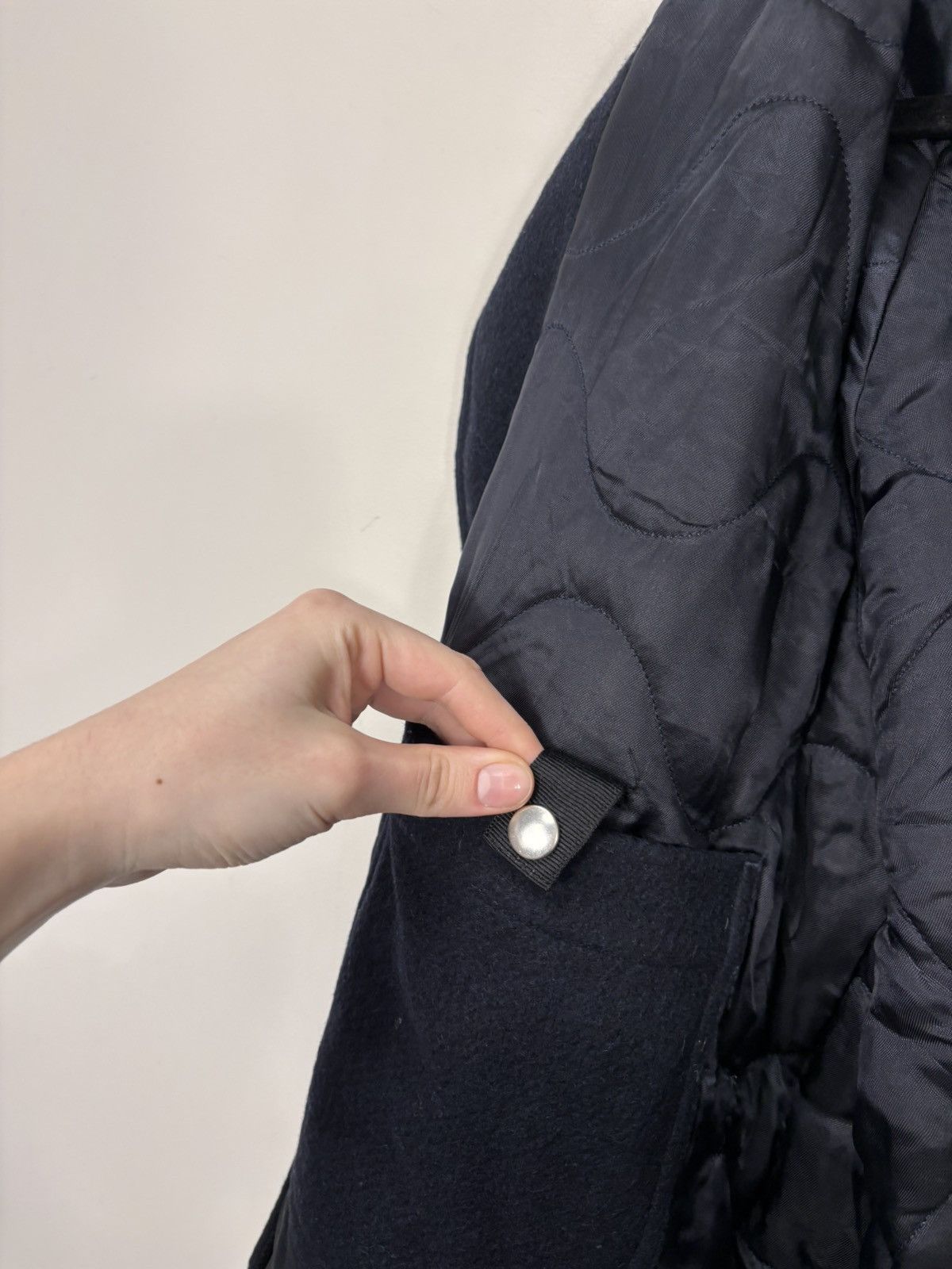 Arket Arket Men’s Navy Blue Wool Car Coat Corduroy Collar Size US S / EU 44-46 / 1 - 12 Thumbnail