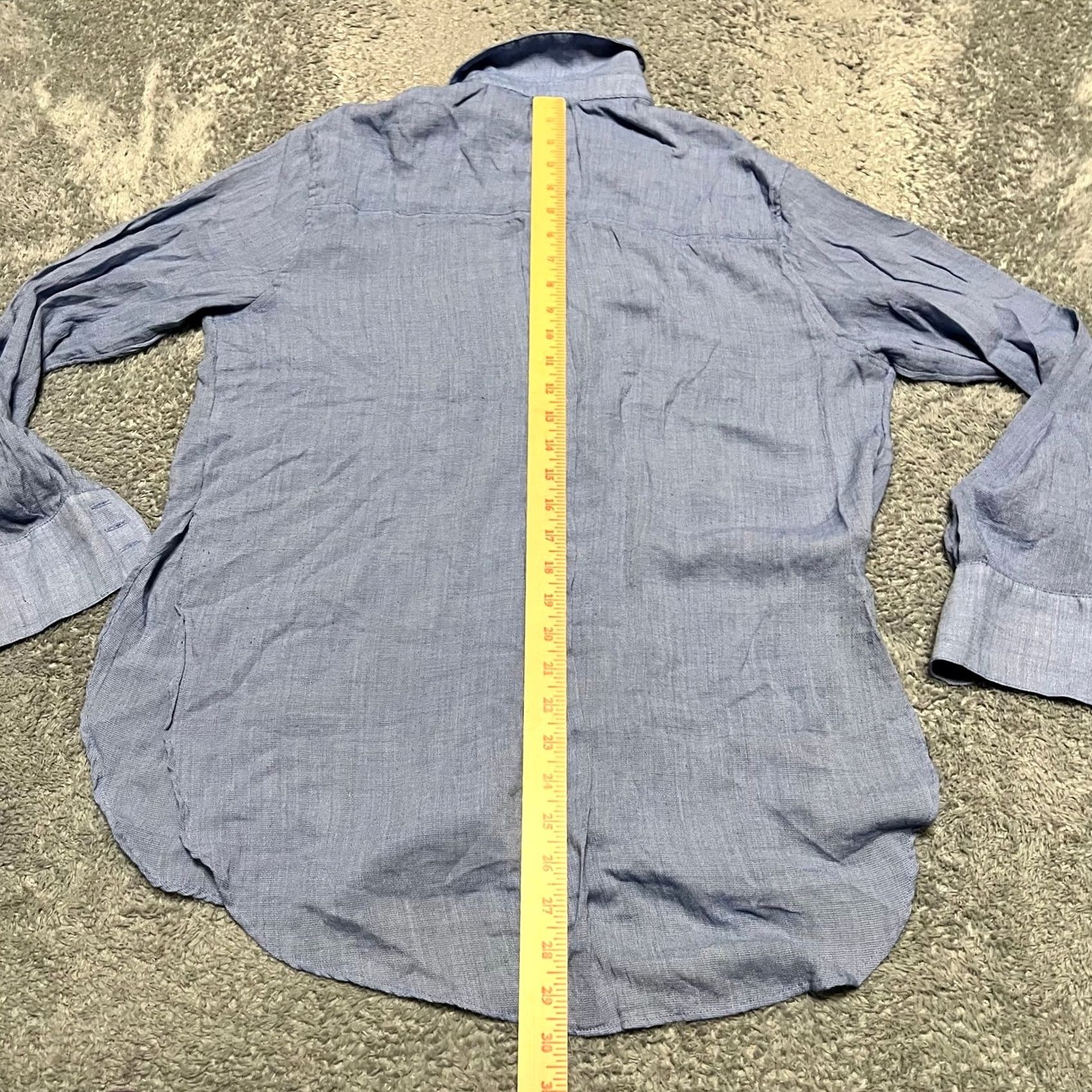Free People Free People Button-Up Shirt Womens Medium Blue Oversized Lightweight Women M Blue Button-Up Shirt Size M / US 6-8 / IT 42-44 - 6 Thumbnail