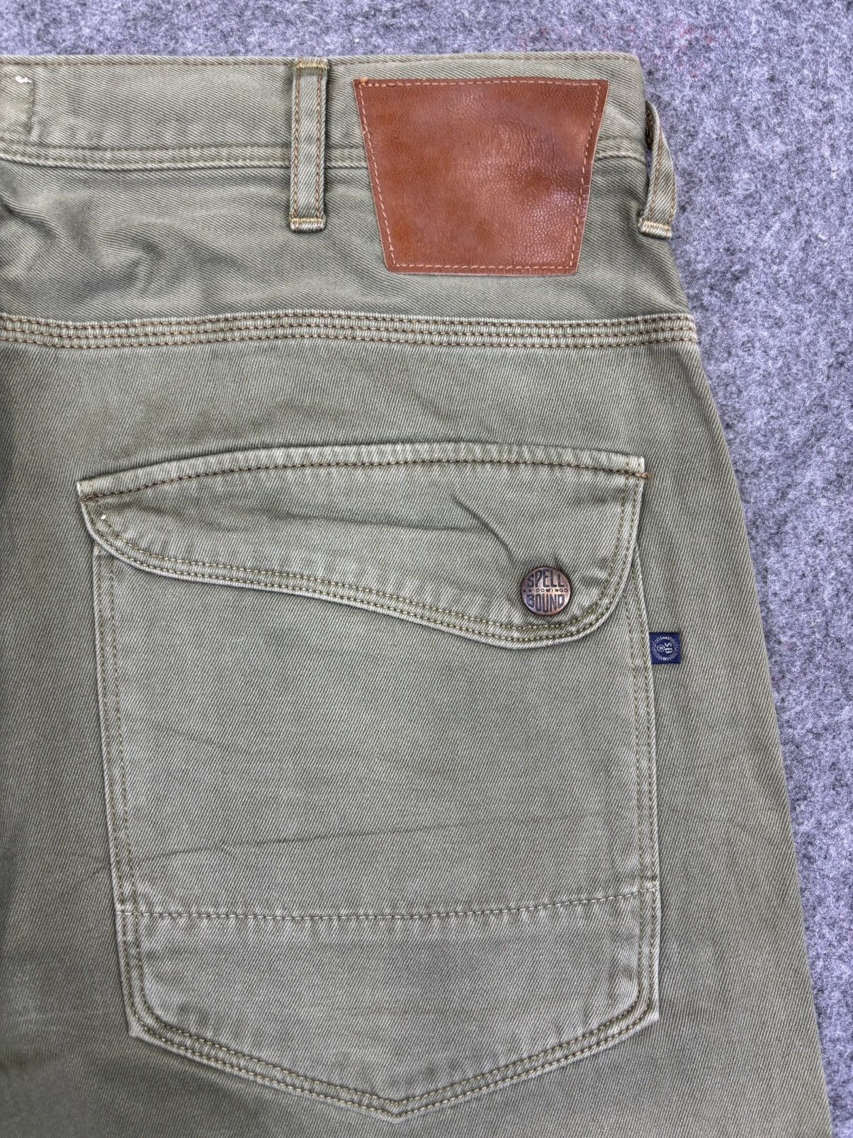 Japanese Brand 💥SPELLBOUND Japan Military Green Triple Stitch Pant F883 Size US 34 / EU 50 - 8 Thumbnail