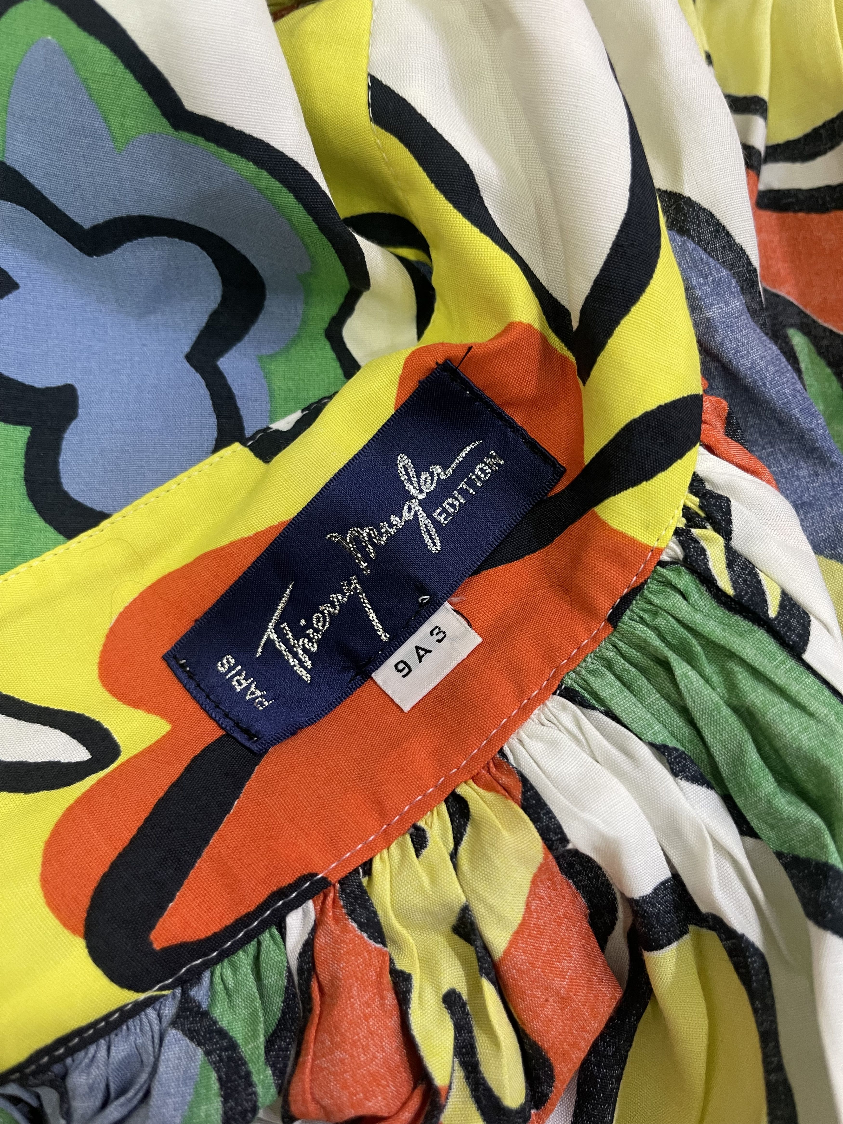 Thierry Mugler × Vintage Thierry Mugler Dress Abstract Pop Art Print Rare Statement Size L / US 10 / IT 46 - 5 Thumbnail