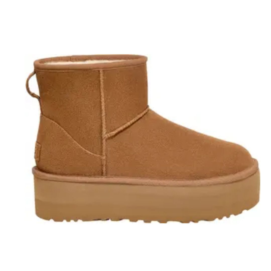 Ugg o1s22i1n0924 Classic Mini Platform Ankle Boots in Brown Size US 9 / IT 39 - 1 Thumbnail
