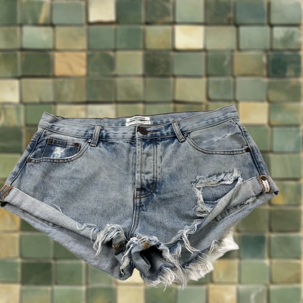 Vintage One Teaspoon Eddie Eagle Blakey 30 (Fit 34In) Jean Mid Rise 2" Shorts Men’s? Size 30" / US 8 / IT 44 - 1 Thumbnail