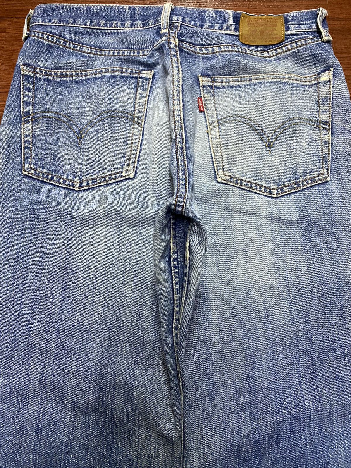 Levi's Vintage Clothing Vintage Levis 503 80’s Faded Wash Distressed Loose Jeans Size US 32 / EU 48 - 4 Thumbnail