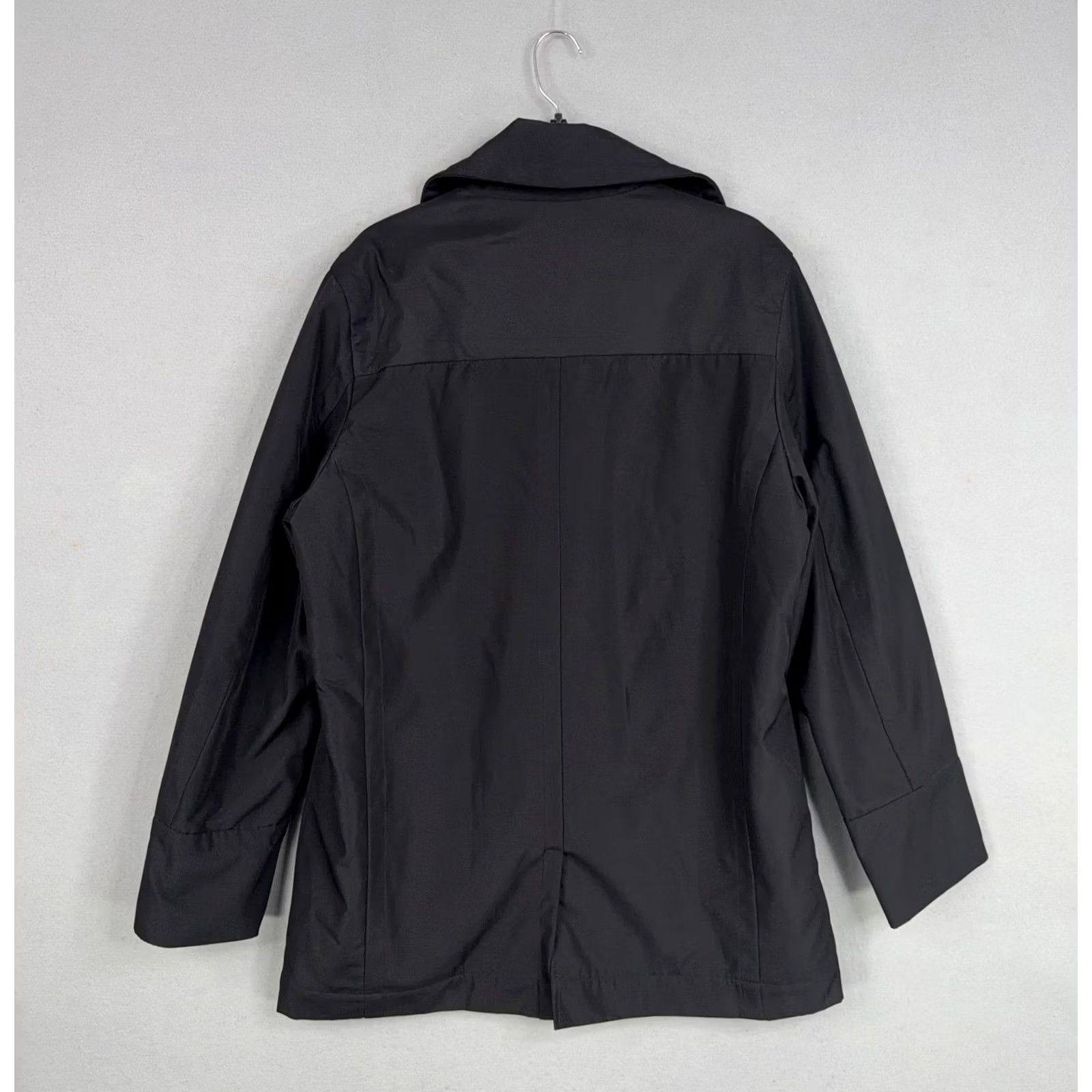 Kenneth Cole Kenneth Cole Reaction Coat Mens Large Black Pea Coat Insulated Button Front Lined Padded Polyester Size US L / EU 52-54 / 3 - 6 Thumbnail