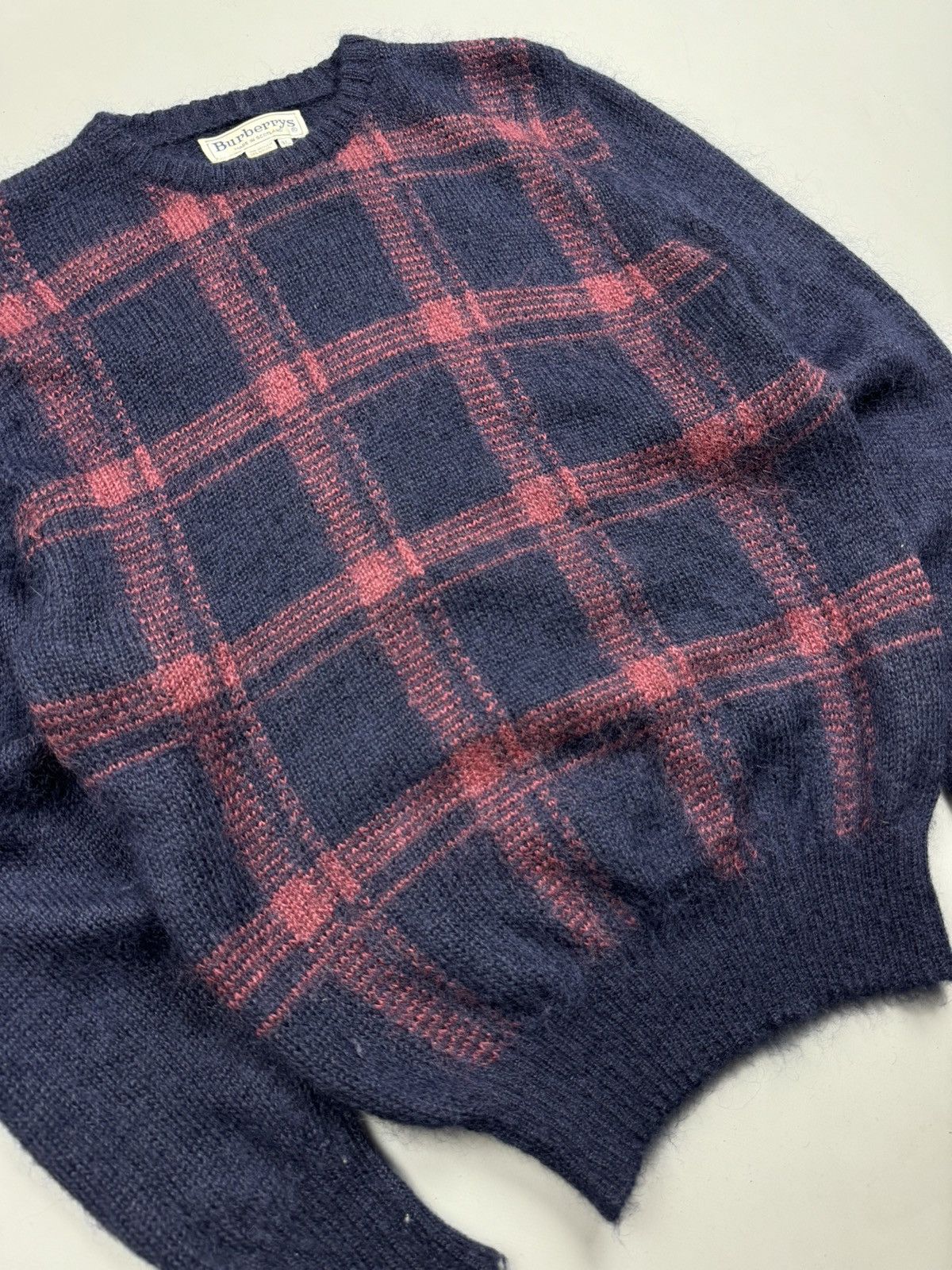 Burberry Burberrys Vintage Mohair Check Sweater size M Size M / US 6-8 / IT 42-44 - 4 Thumbnail