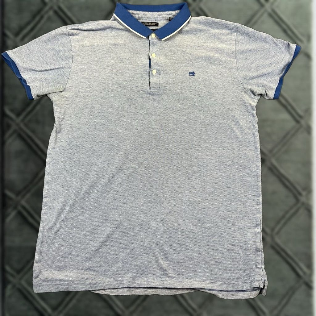 Scotch & Soda Scotch & Soda Shirt Mens Large Blue Short Sleeve Polo Amsterdam Couture Original Size US L / EU 52-54 / 3 - 1 Thumbnail