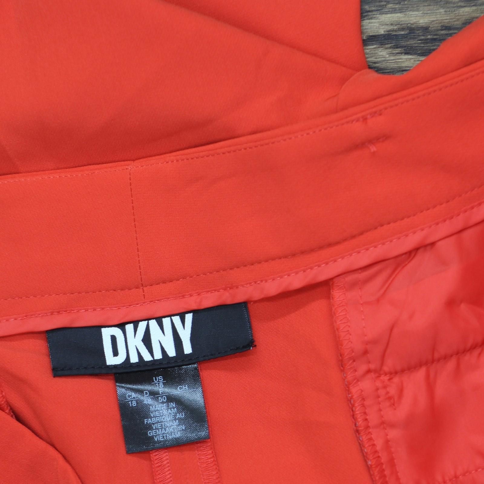 DKNY Nwt Dkny Womens Pleated Ankle Pants Ub4px100 Flame Red 18 Size 40" / US 18 - 5 Thumbnail