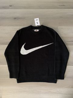 Supreme nike swoosh hot sale sweater white