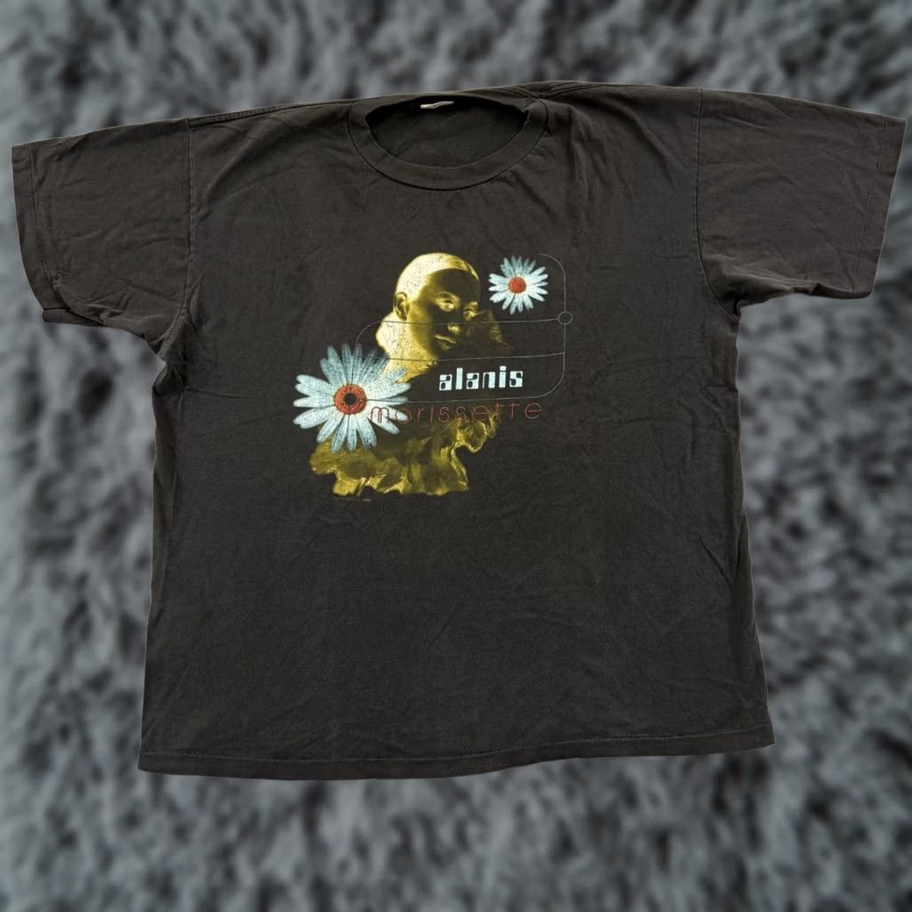Vintage VINTAGE Alanis Morissette Shirt Mens XL Black Tour Grunge Concert Band 90s Music Size US XL / EU 56 / 4 - 1 Thumbnail