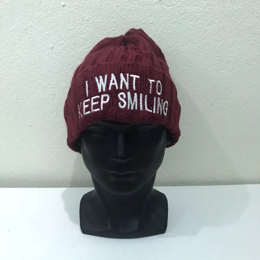 Japanese Brand Japanese Brand Back Number Knit Beanie Hat Size ONE SIZE - 2 Thumbnail