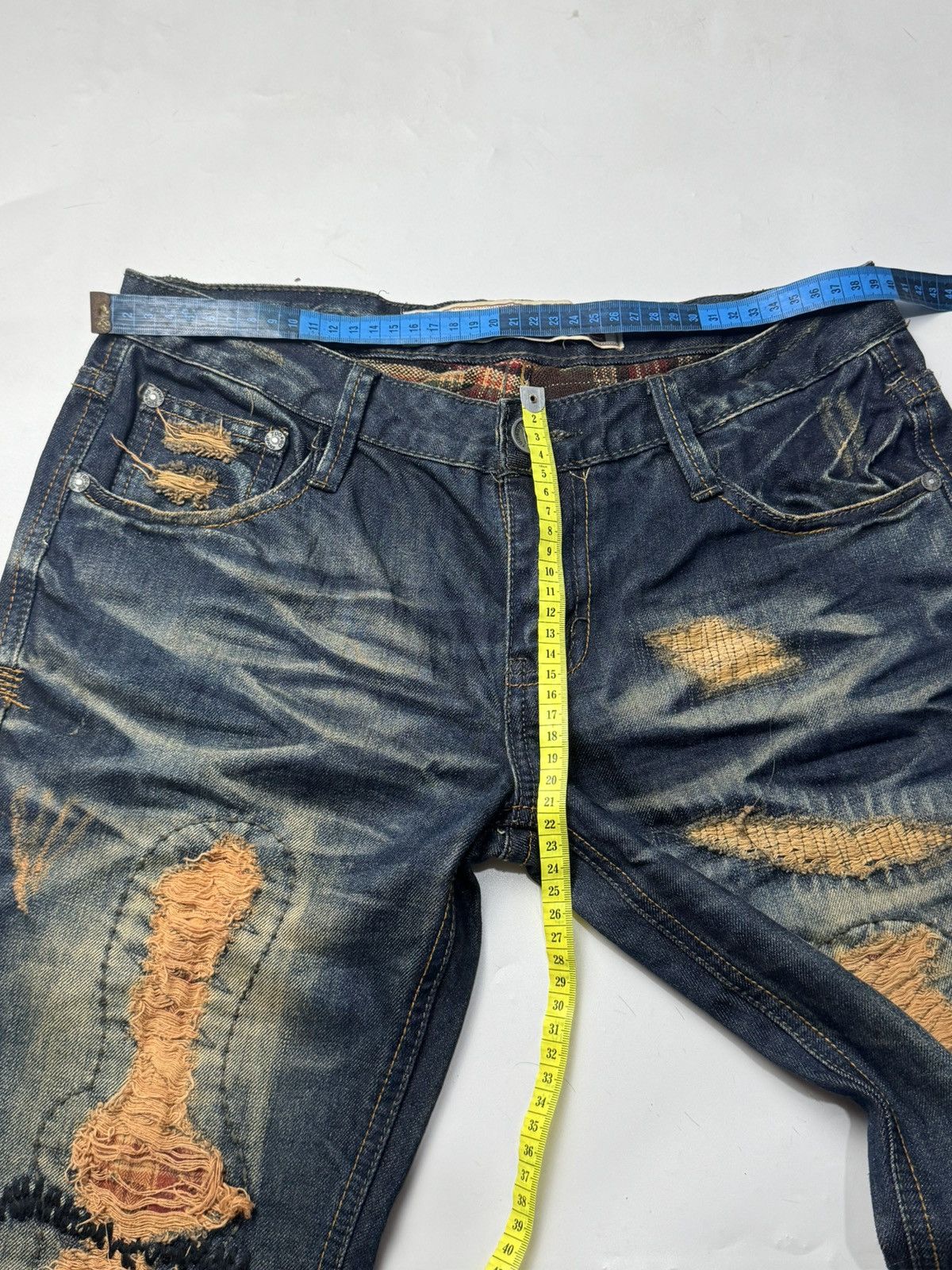 PPFM Japanese TuoGu Denim Distressed Styled Size US 29 - 9 Thumbnail