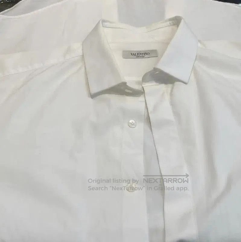 Valentino Valentino White Cotton Long Sleeve Shirt . Size US L / EU 52-54 / 3 - 4 Thumbnail