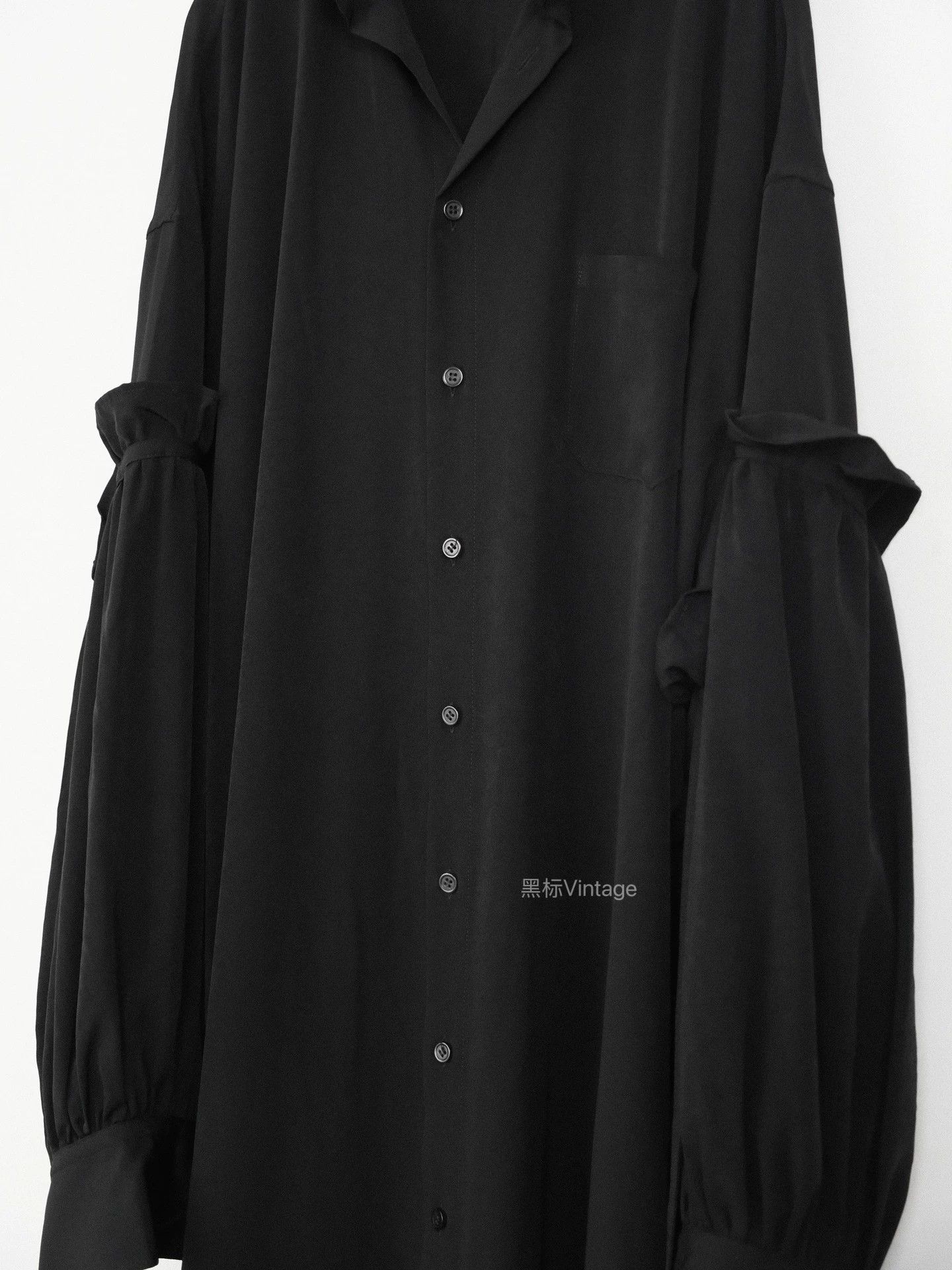 Yohji Yamamoto Yohji Yamamoto 19AW Puff Sleeve Triacetate Dress Size XS / US 0-2 / IT 36-38 - 6 Thumbnail