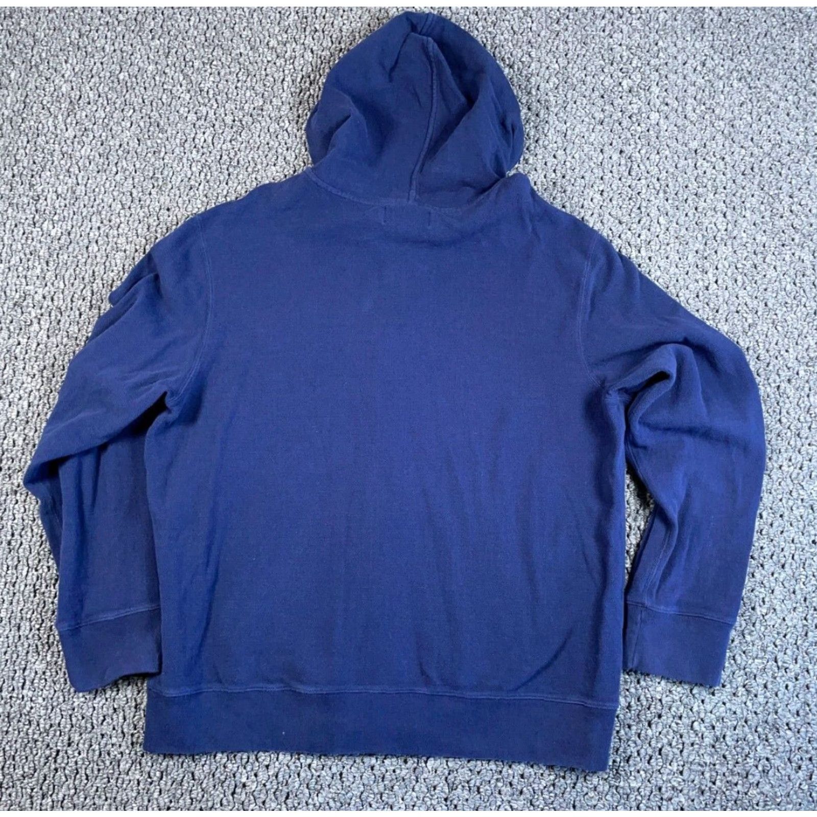Polo Ralph Lauren Polo Ralph Lauren Hoodie Full Zip Adult XL Dark Blue Pique Cotton Embroidered Pony Heavyweight Relaxed Fit Mens 90s Retro Size US XL / EU 56 / 4 - 2 Thumbnail