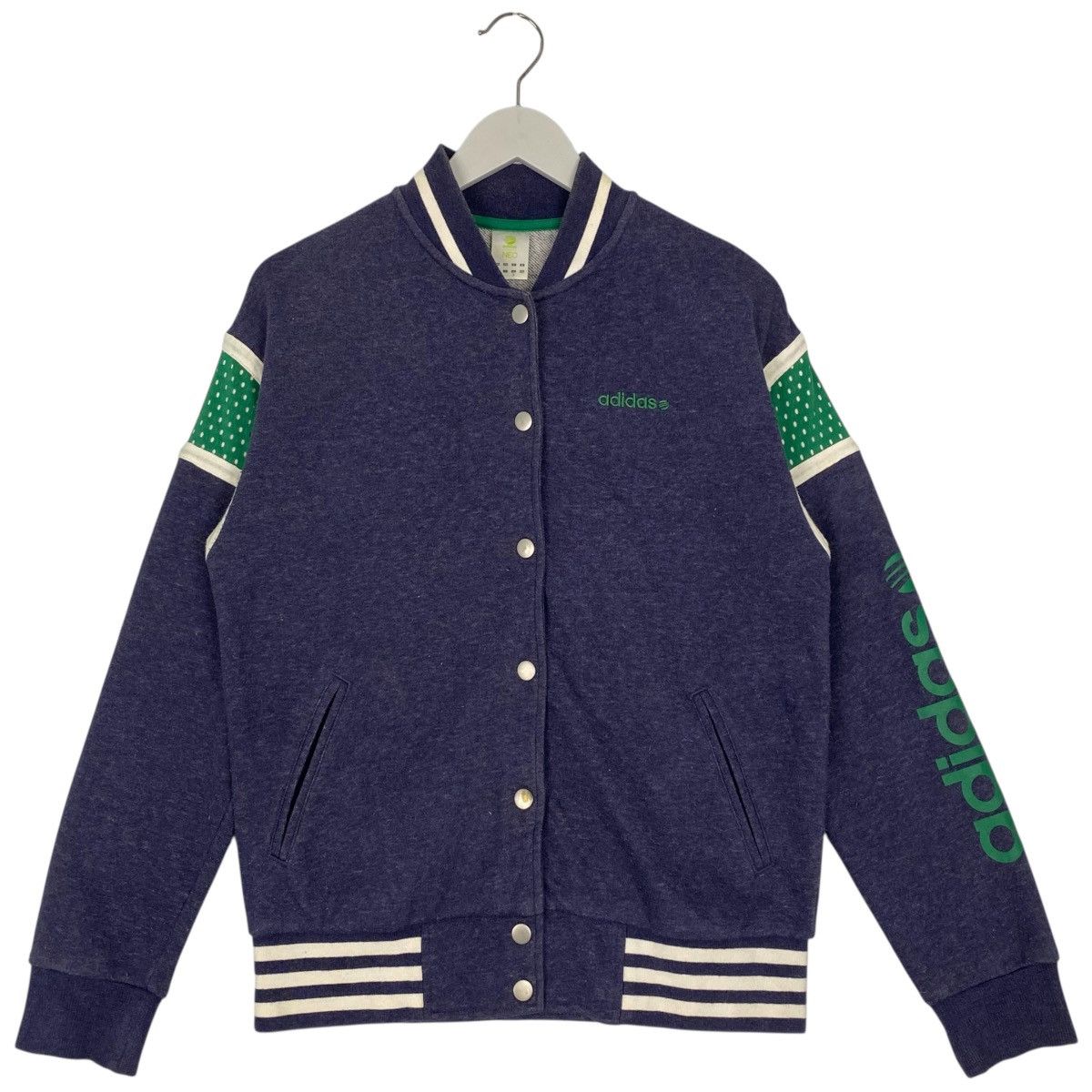 Other Vintage Adidas Neo Snap Button Varsity Sweater Navy Blue Arm Size US S / EU 44-46 / 1 - 1 Thumbnail