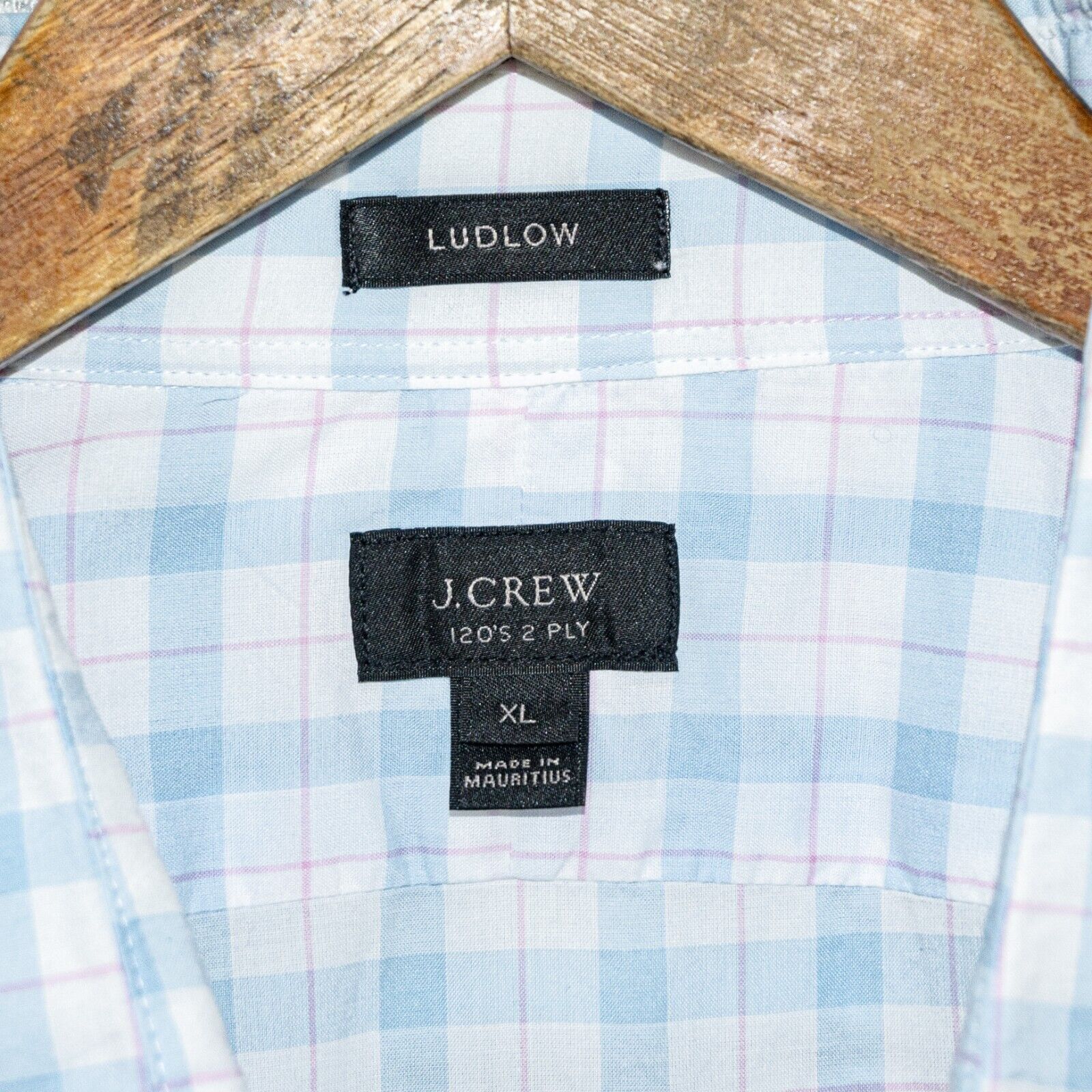 J.Crew J.Crew Men's Ludlow fit Button up Shirt in light blue check Size US XL / EU 56 / 4 - 3 Thumbnail