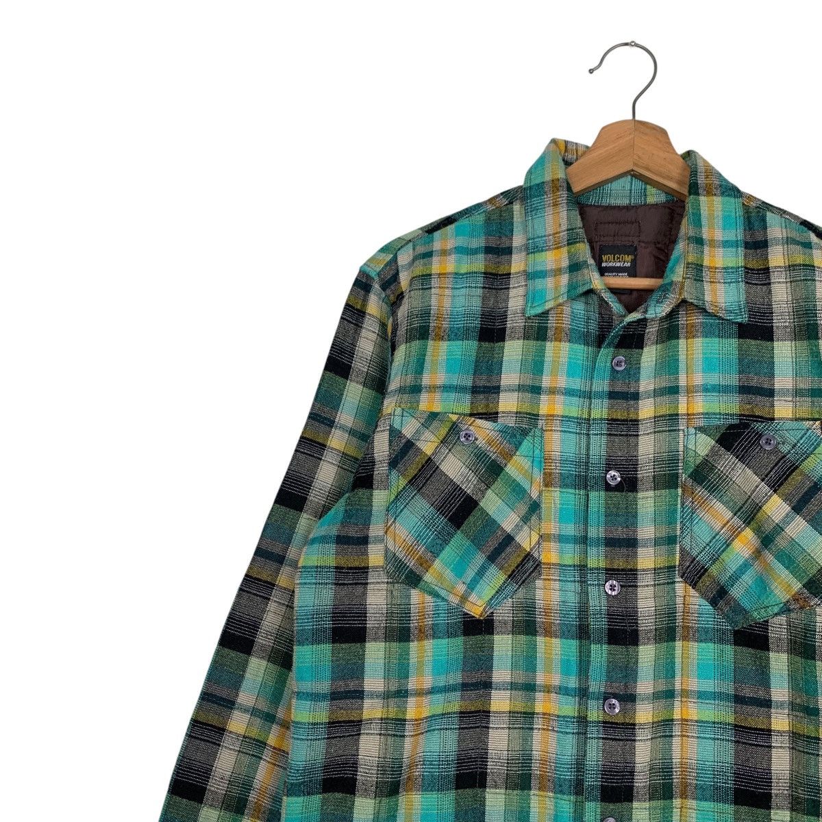 Volcom VOLCOM WORKWEAR Green Tartan Warm Flannel Jacket #2717-C122 Size US S / EU 44-46 / 1 - 5 Thumbnail