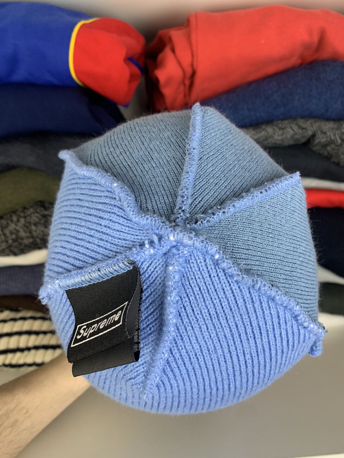 New Era × Supreme Supreme New Era Split Beanie Hat Size ONE SIZE - 22 Thumbnail
