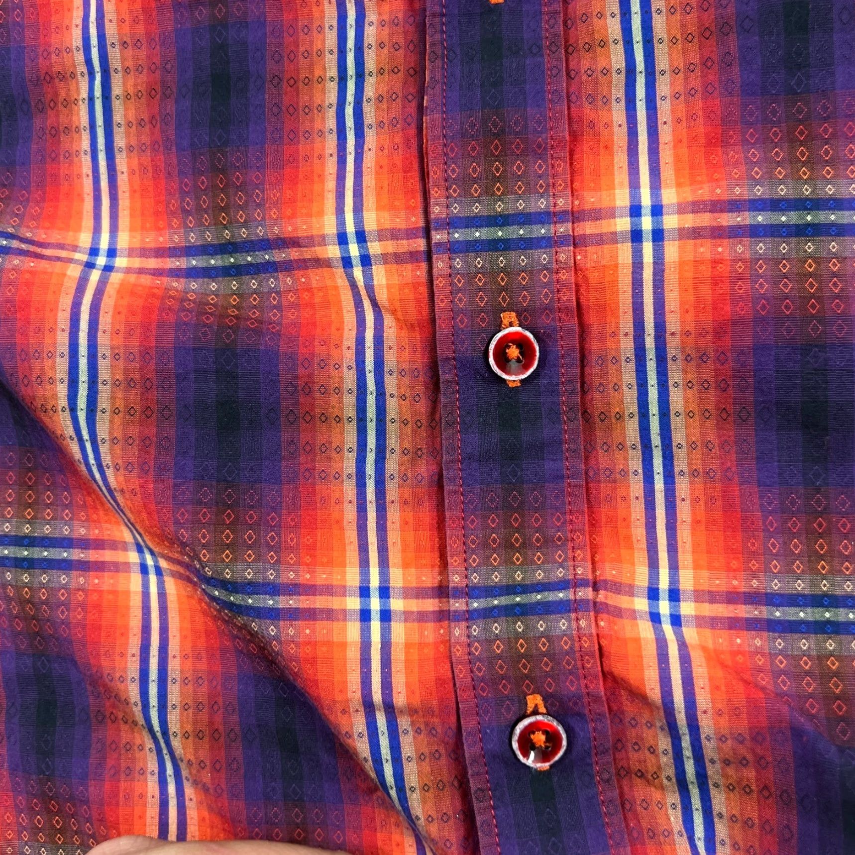 Robert Graham Robert Graham Shirt Adult L Multicolor Striped Cotton Embroidered Button-Up Long Sleeve Mens Size US L / EU 52-54 / 3 - 7 Thumbnail