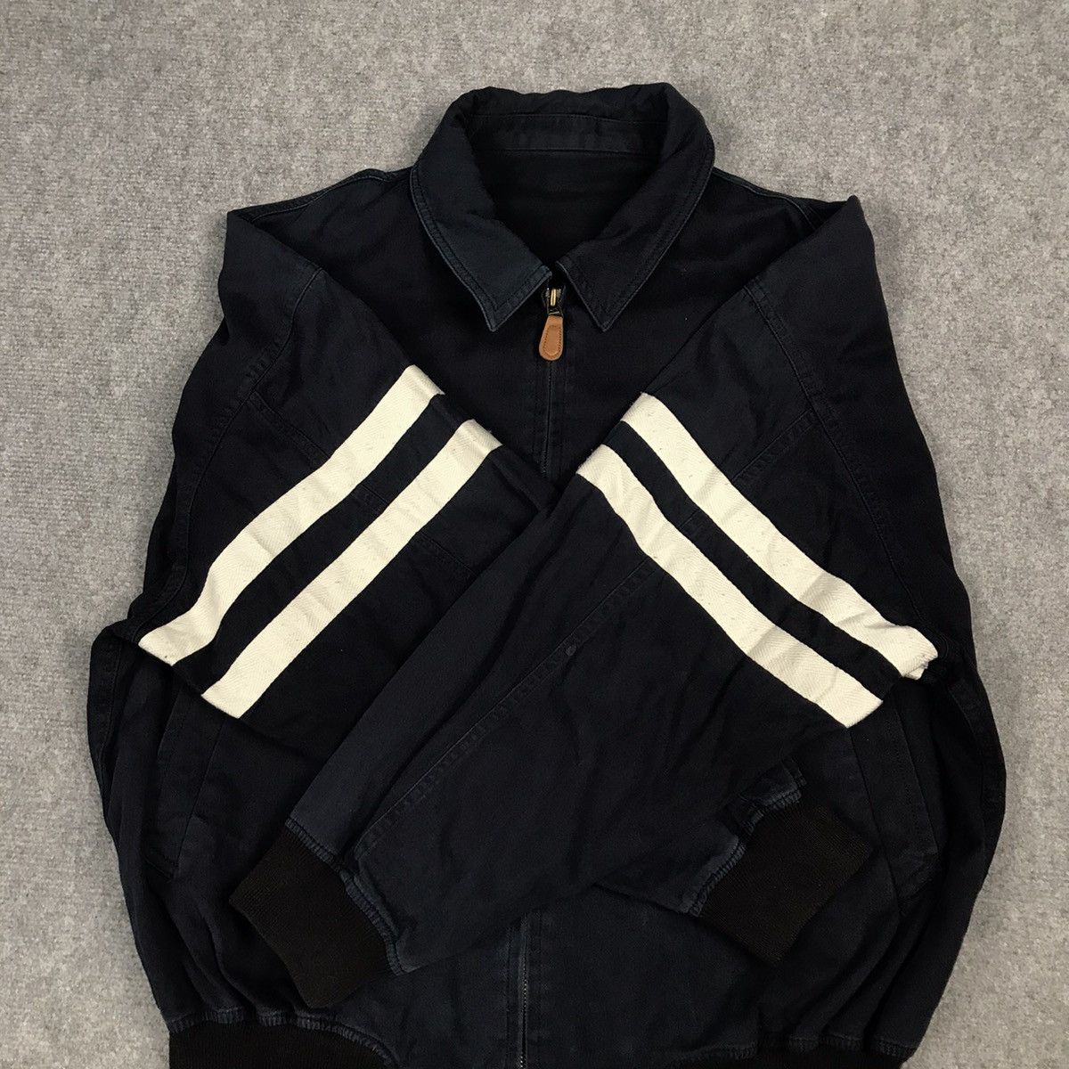 Japanese Brand PUSH MEN JAPANESE DESIGN BOMBER NAVY JACKET Size US L / EU 52-54 / 3 - 4 Thumbnail