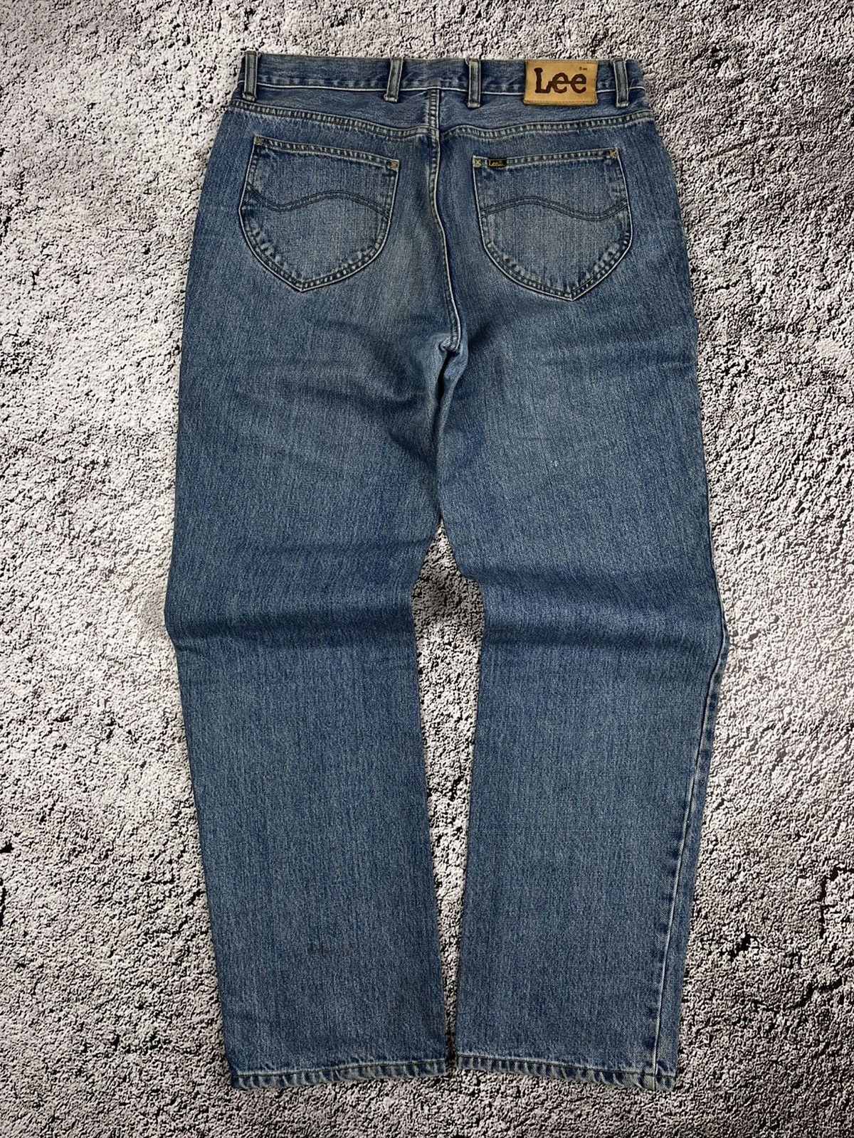 Lee Vintage Y2K Lee faded straight denim jeans streetwear Size US 35 - 1 Thumbnail