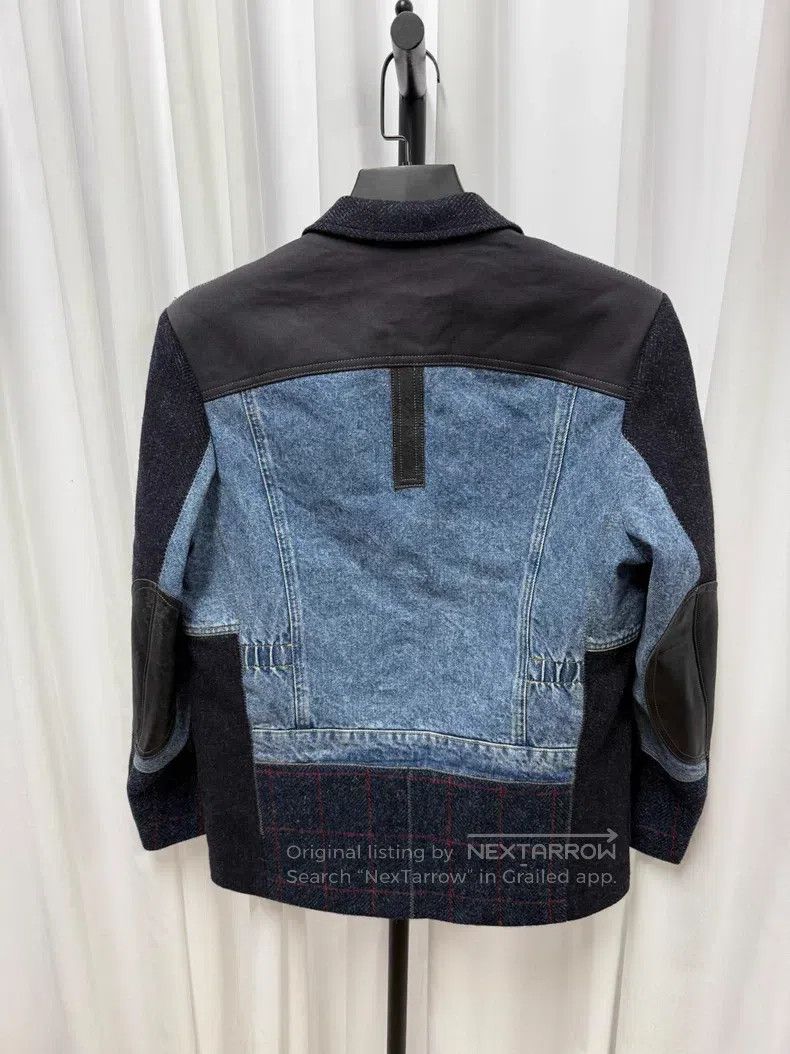 Junya Watanabe JUNYA WATANABE Wool Tweed Patchwork Denim Jacket Size US XS / EU 42 / 0 - 1 Thumbnail