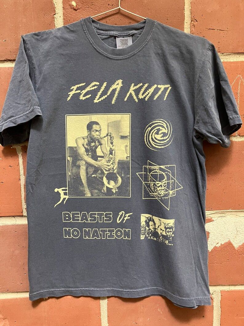 Comfort Colors Fela Kuti fan art T-shirt Denim Comfort Colors Size US M / EU 48-50 / 2 - 1 Thumbnail