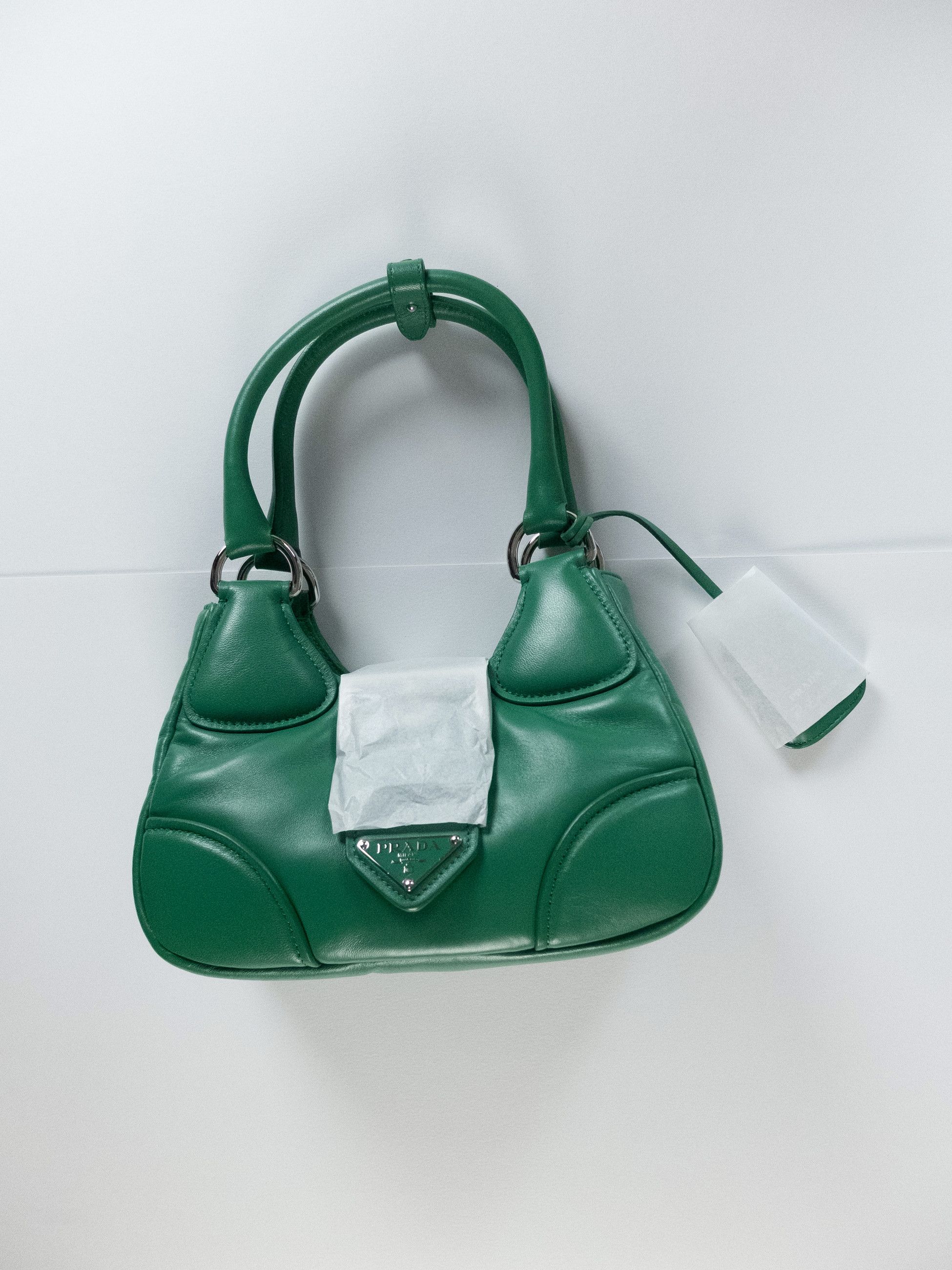 Prada PRADA Re-Edition green padded leather small Moon bag Size ONE SIZE - 5 Thumbnail