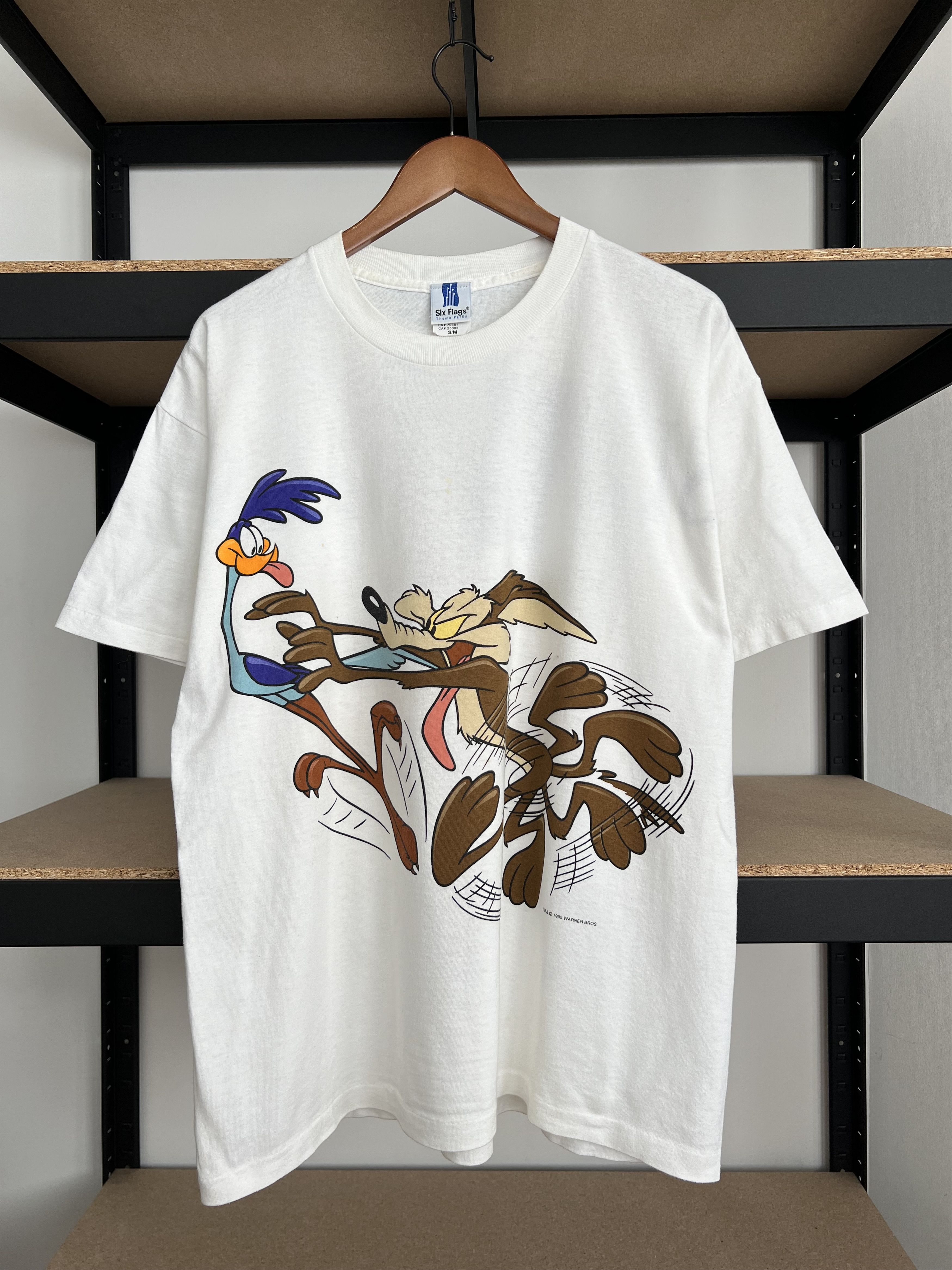 Warner Bros Vintage 1995 Wile E. Coyote The Road Runner Cartoon T