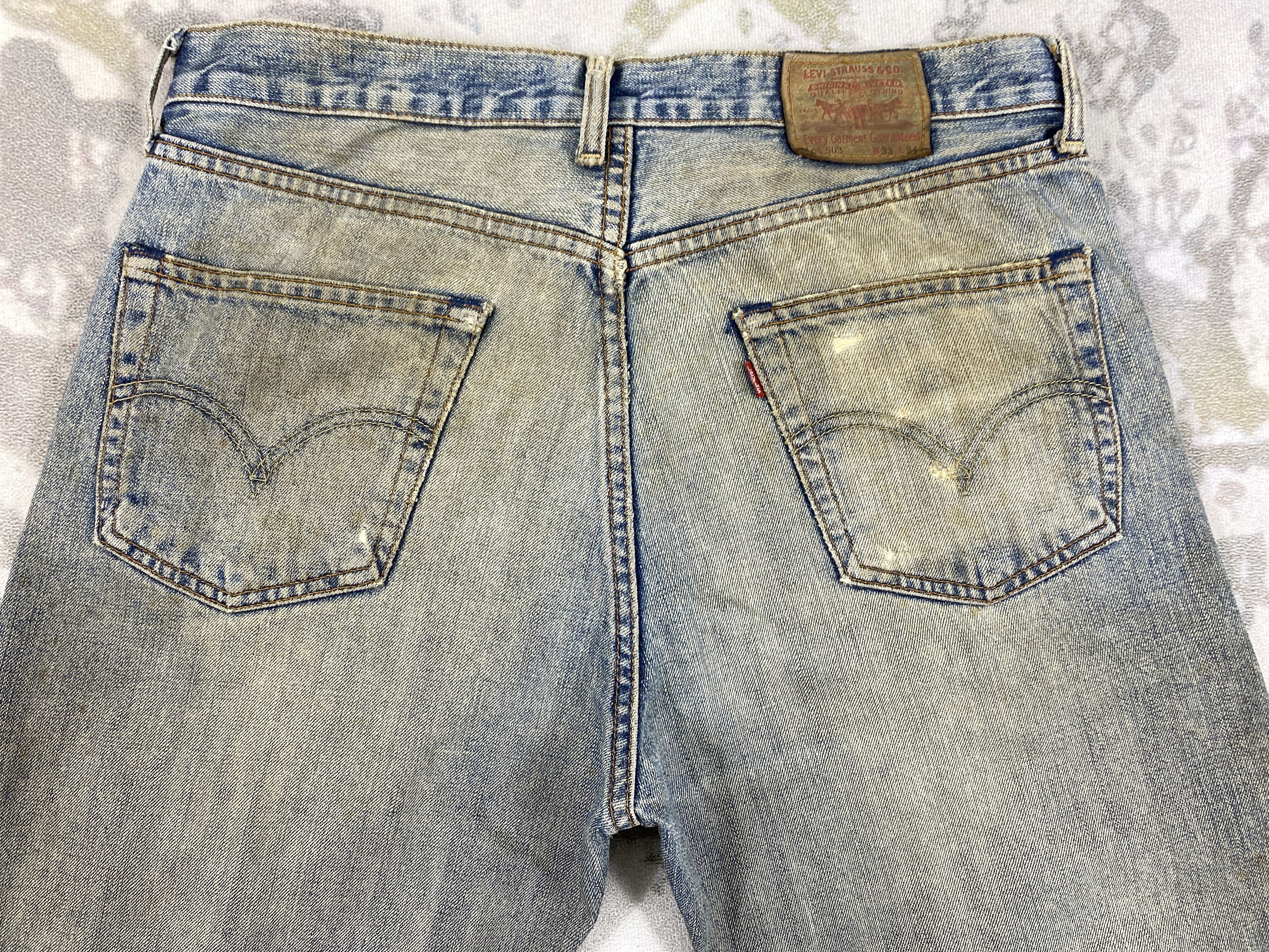 Levi's Dirty Blue Vintage Levi's 503 Jeans 34x27.5 Denim -SJ168 Size US 34 / EU 50 - 4 Thumbnail