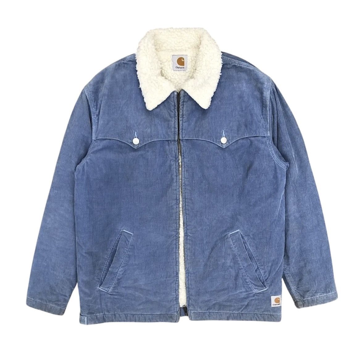 Carhartt Vintage Carhartt Blue sherpa Jacket Size US M / EU 48-50 / 2 - 1 Thumbnail