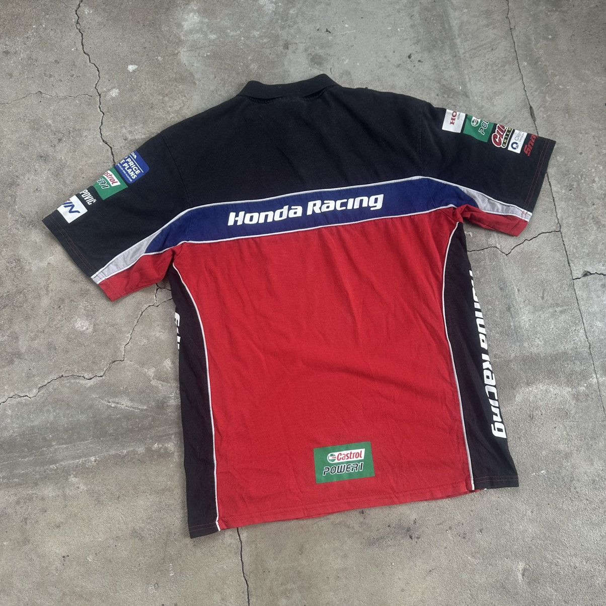 Honda Vintage y2k 90s Honda Racing polo shirt Size US XL / EU 56 / 4 - 6 Thumbnail