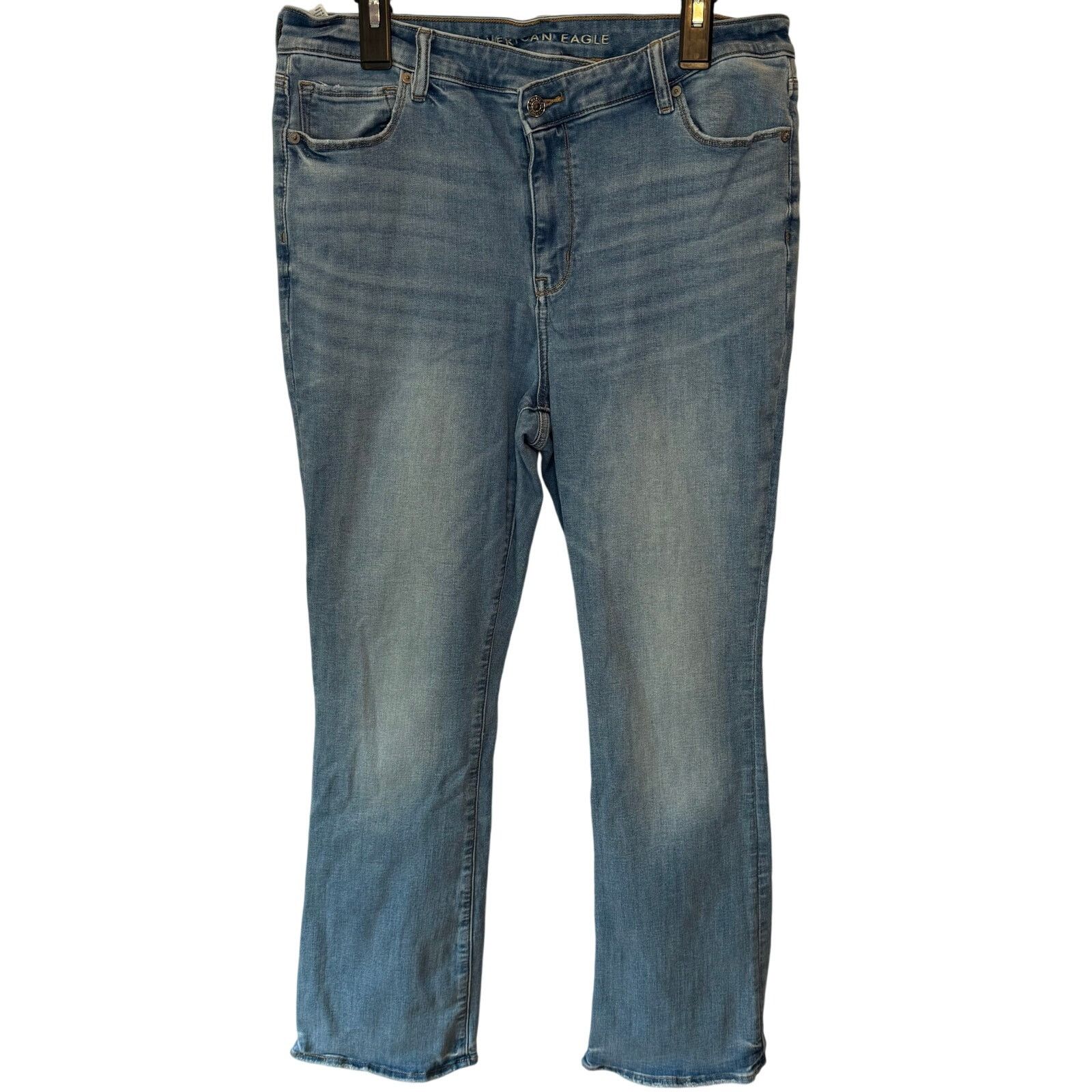 American Eagle Outfitters American Eagle High Rise Skinny Kick Jeans 16R Denim Asym Size 38" / US 16 / IT 52 - 1 Thumbnail