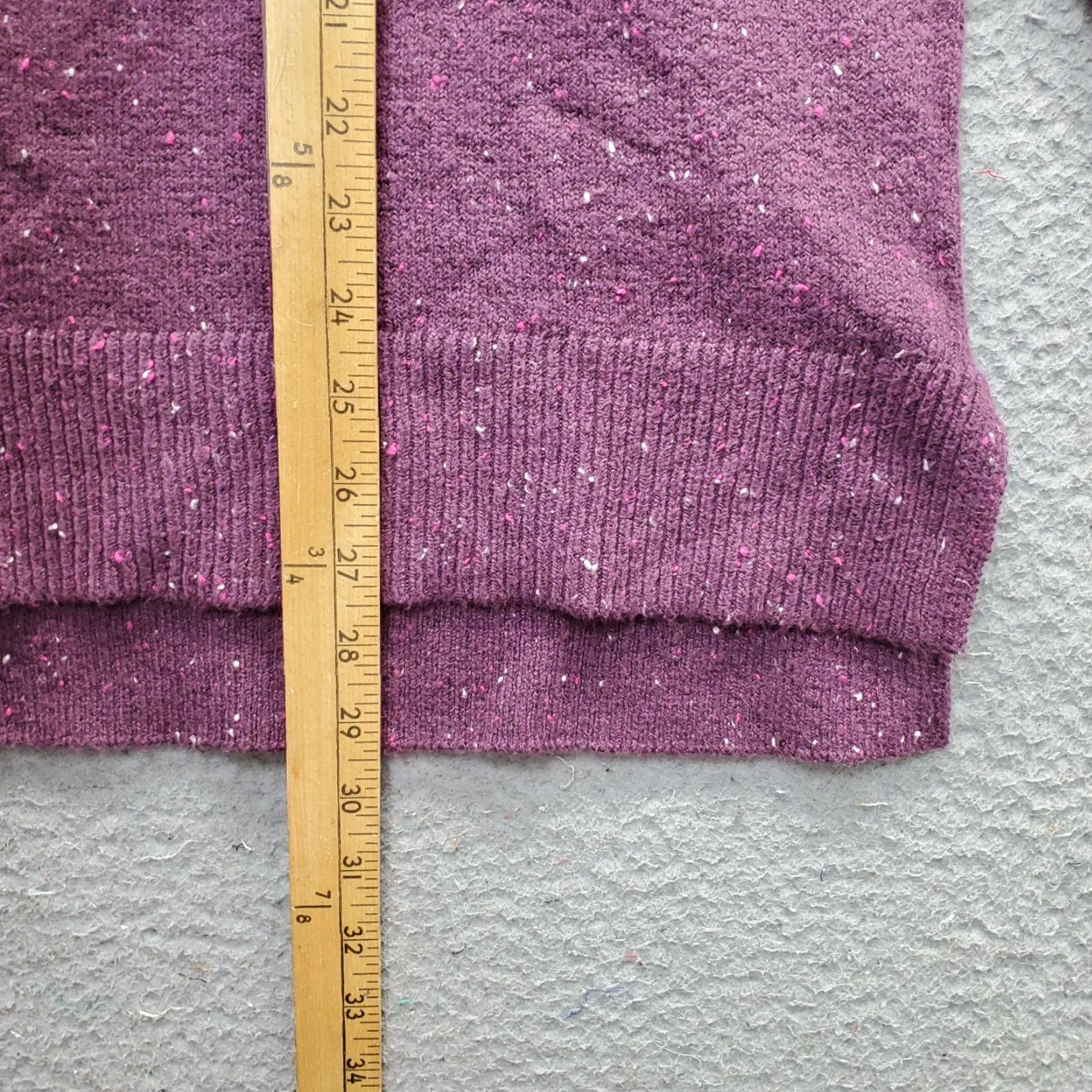 Loft LOFT Womens Size S Purple Speckled Knit Turtleneck Pullover Shirt Size S / US 4 / IT 40 - 3 Thumbnail