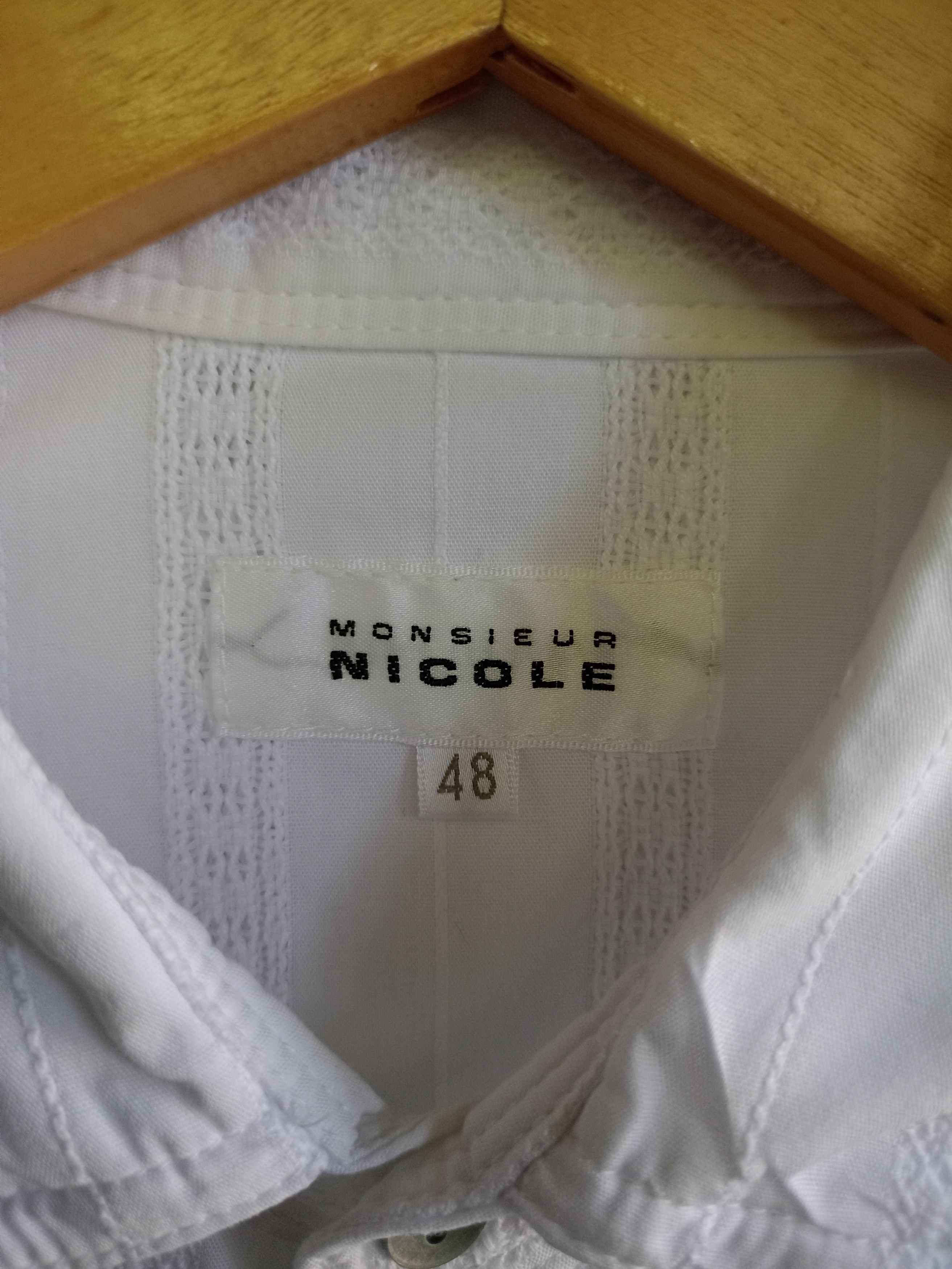 Japanese Brand Monsieur Nicole white button shirts Size US M / EU 48-50 / 2 - 4 Thumbnail